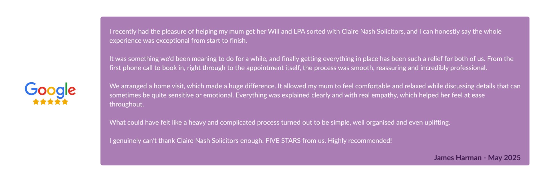 James Harman Testimonial