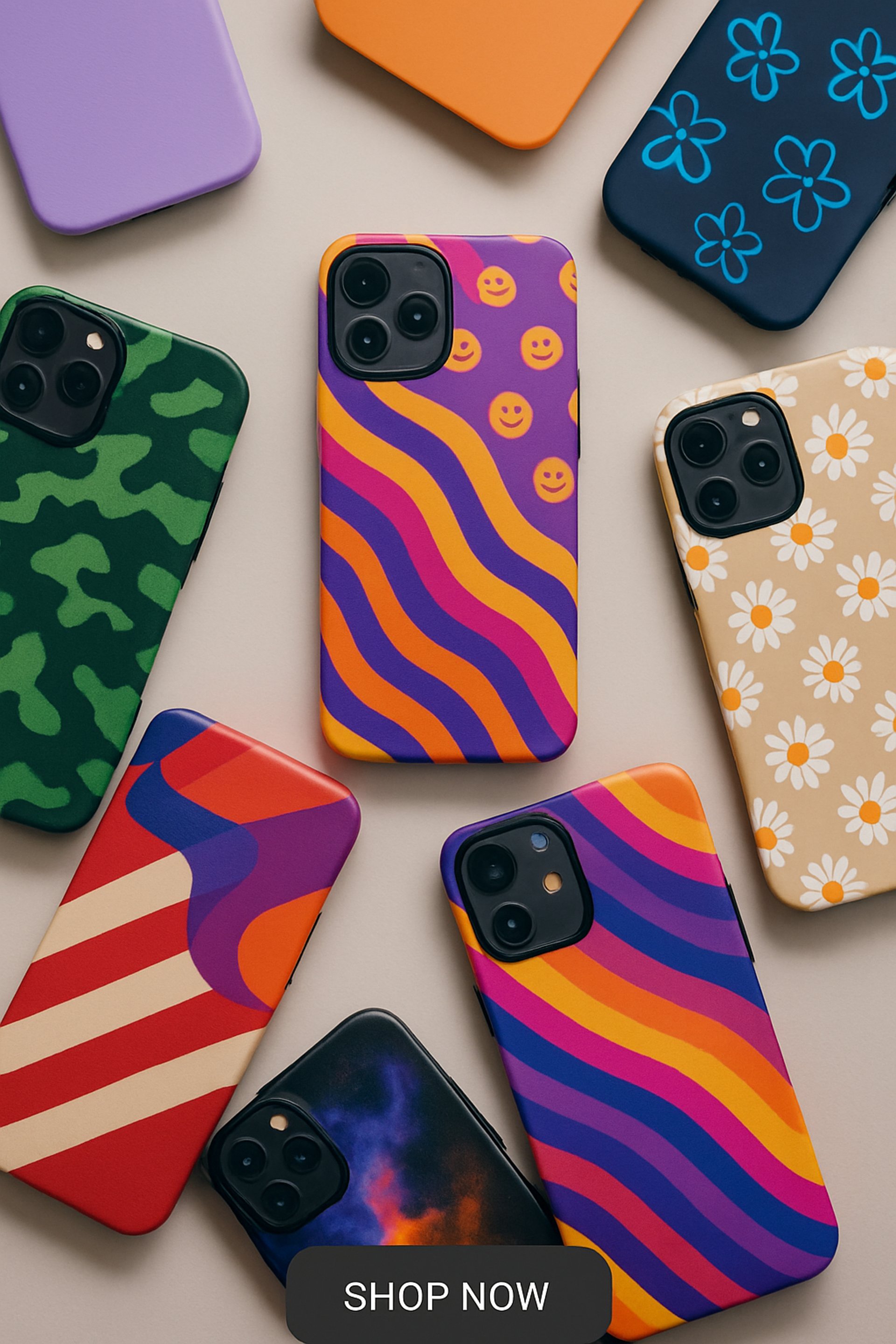 BackBuzz mobile cover on phone held in hand with bright background – lifestyle view