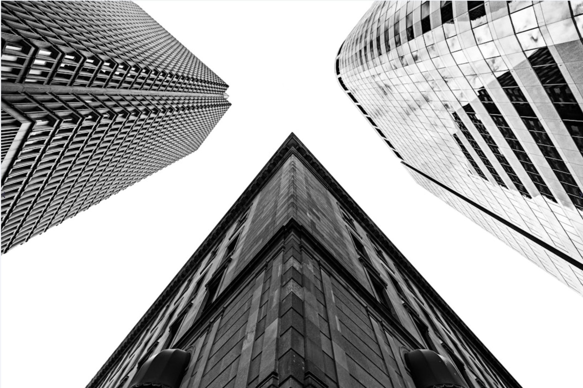 grayscale photo of high rise building