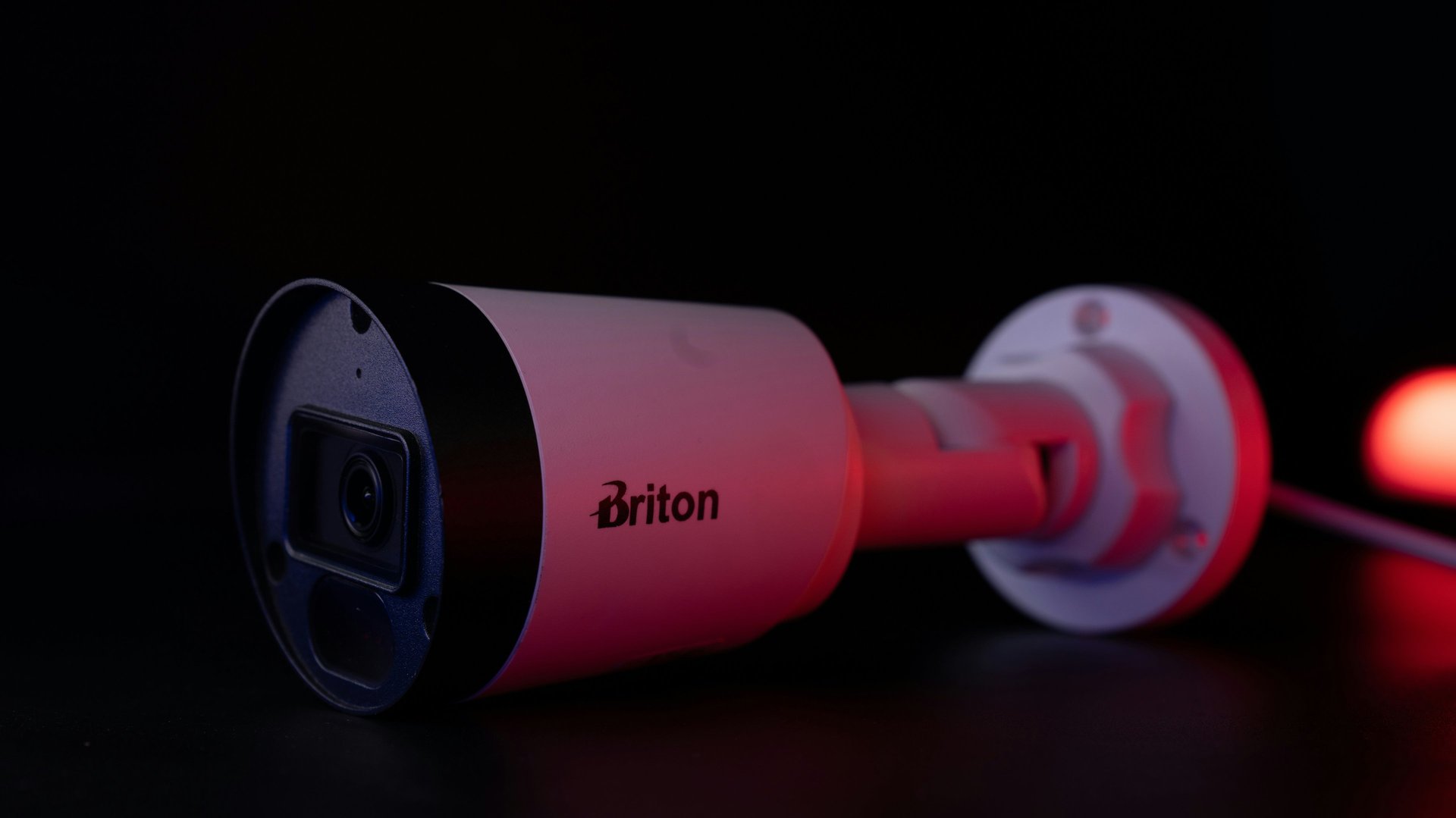 Night vision-enabled CCTV camera providing continuous surveillance in low light. Small business in the UK using remote CCTV
