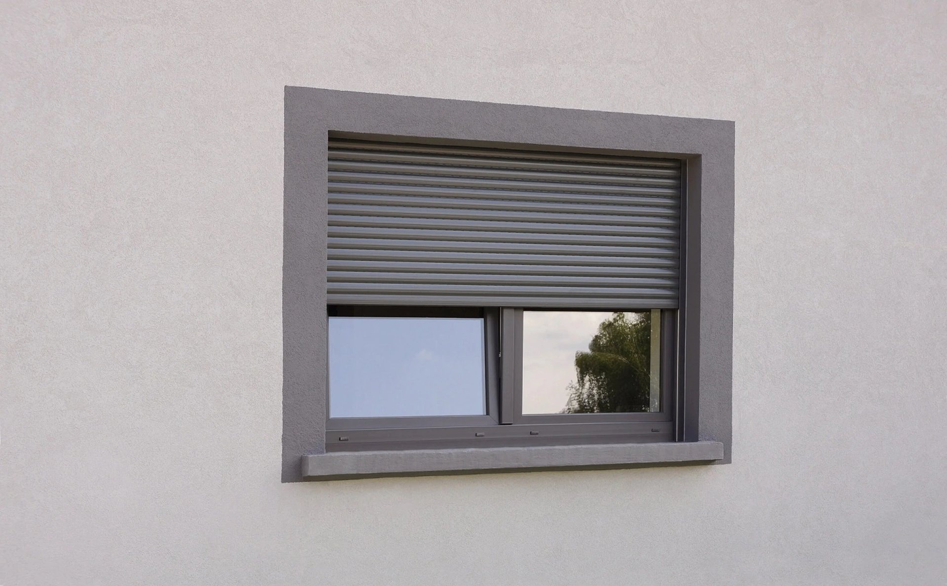 an abstract photo of a curved building with a blue sky in the background