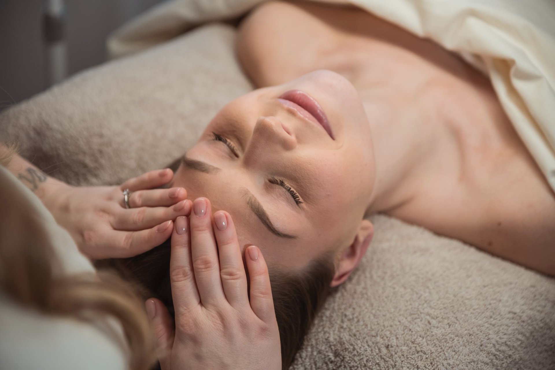 red and green flower petals on brown paper bag