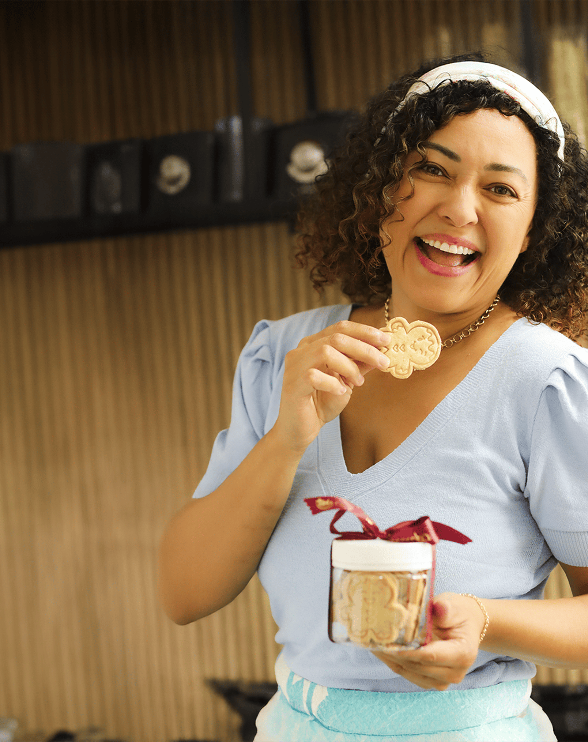 an abstract photo of a curved building with a blue sky in the background