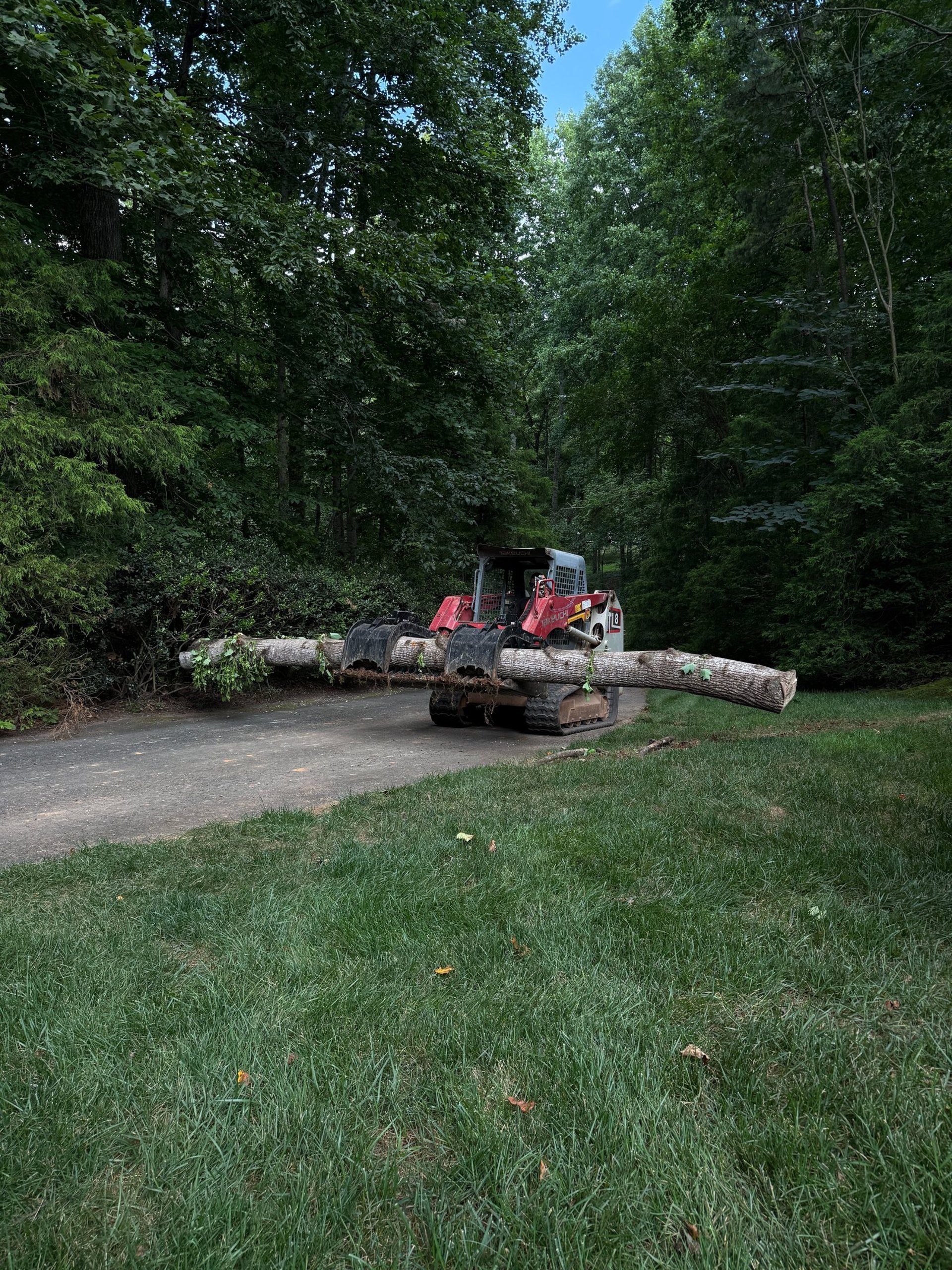 Skid Steer grading and land clearing by Storm Valley Landscape
