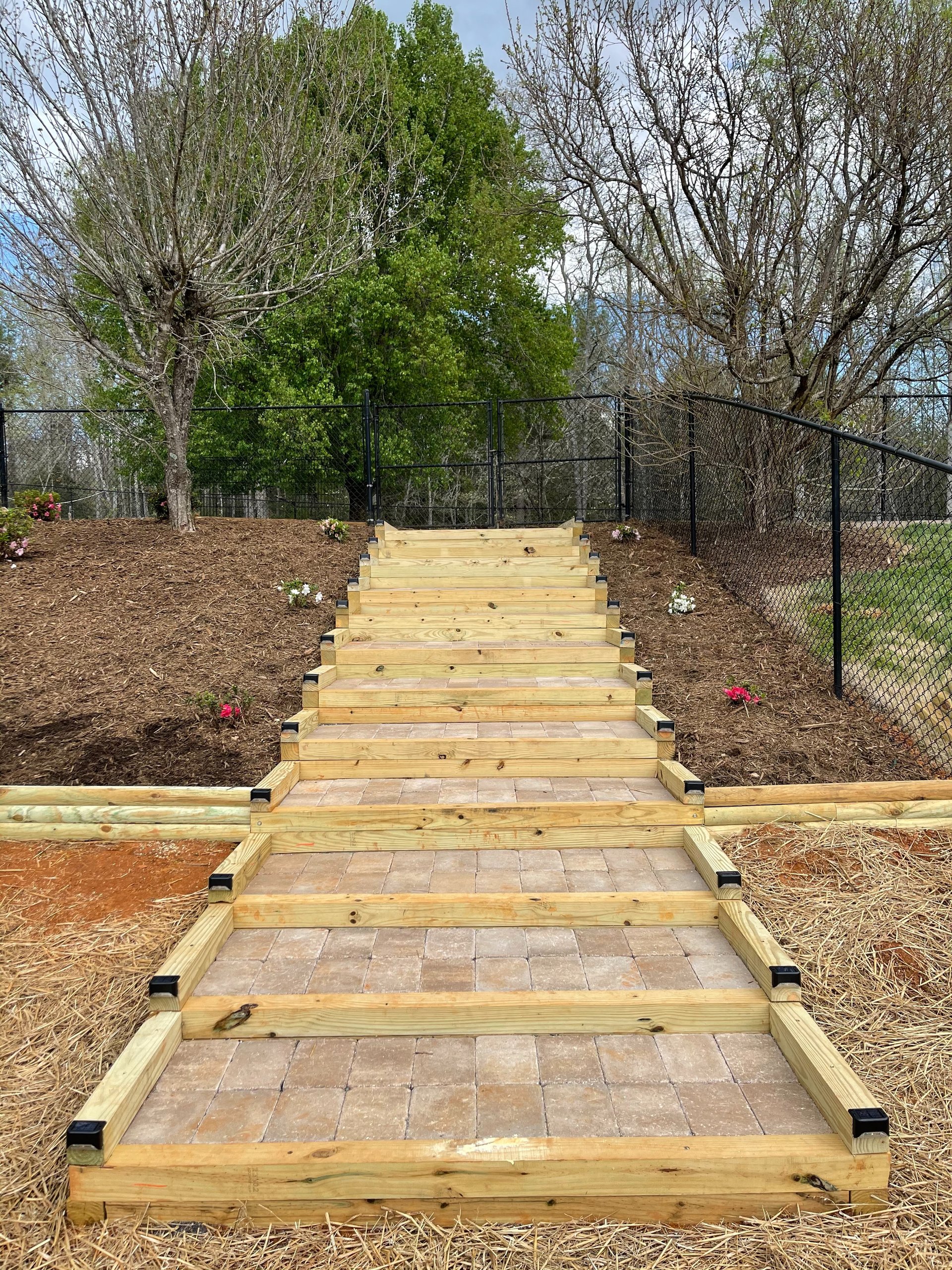 Outdoor stairs and landscape step installation in Catawba County NC