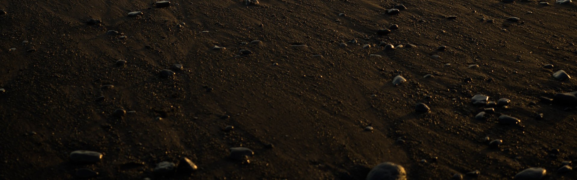 Black sand on Madeira Island. 