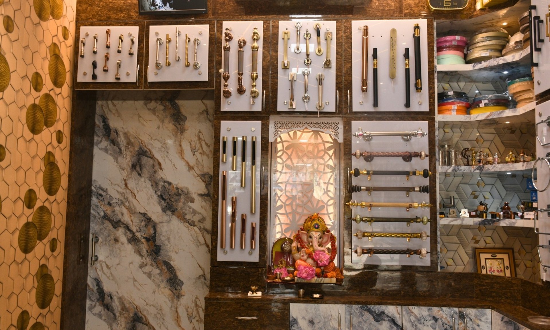 a car is parked in front of a building