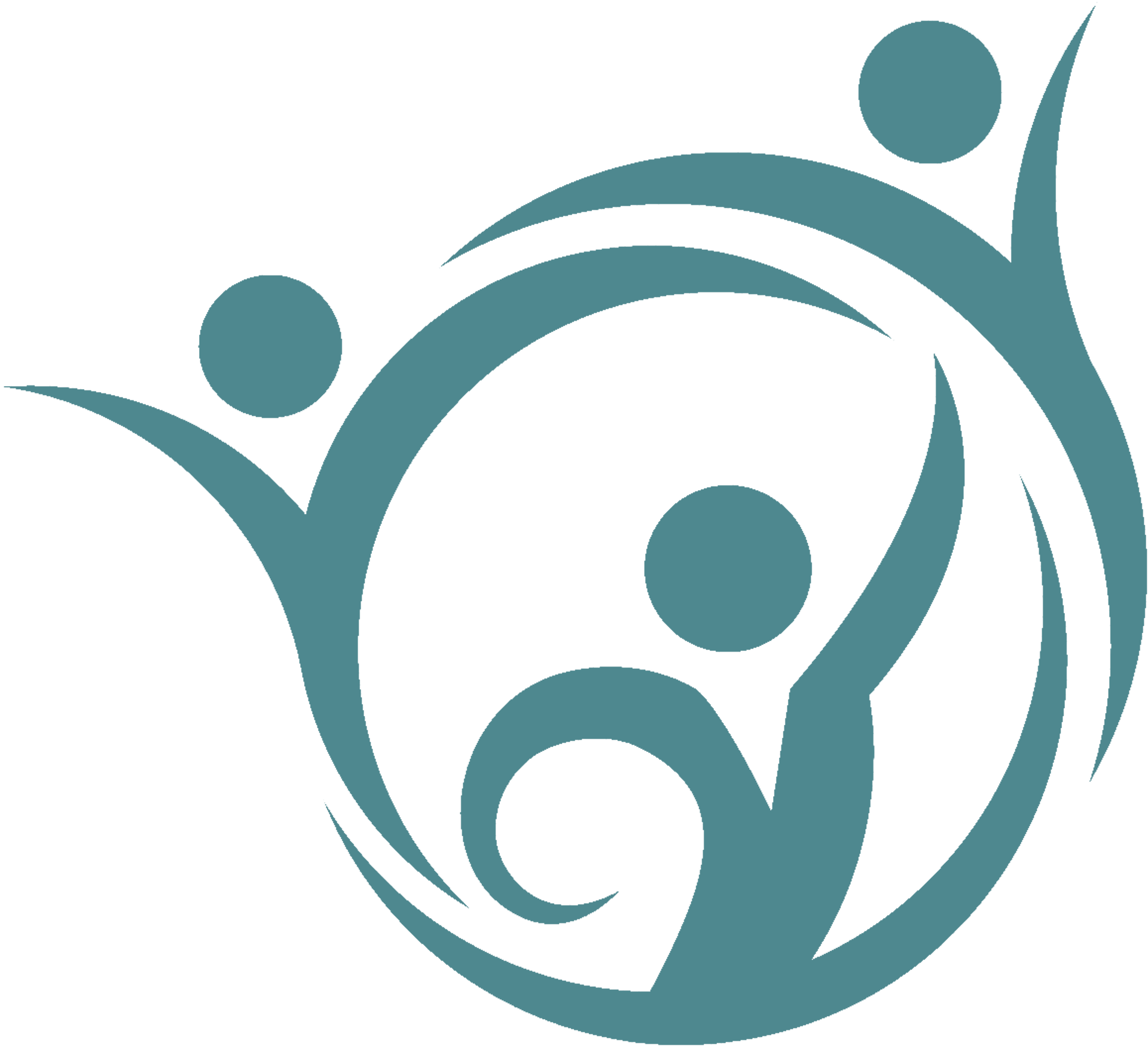 an abstract photo of a curved building with a blue sky in the background