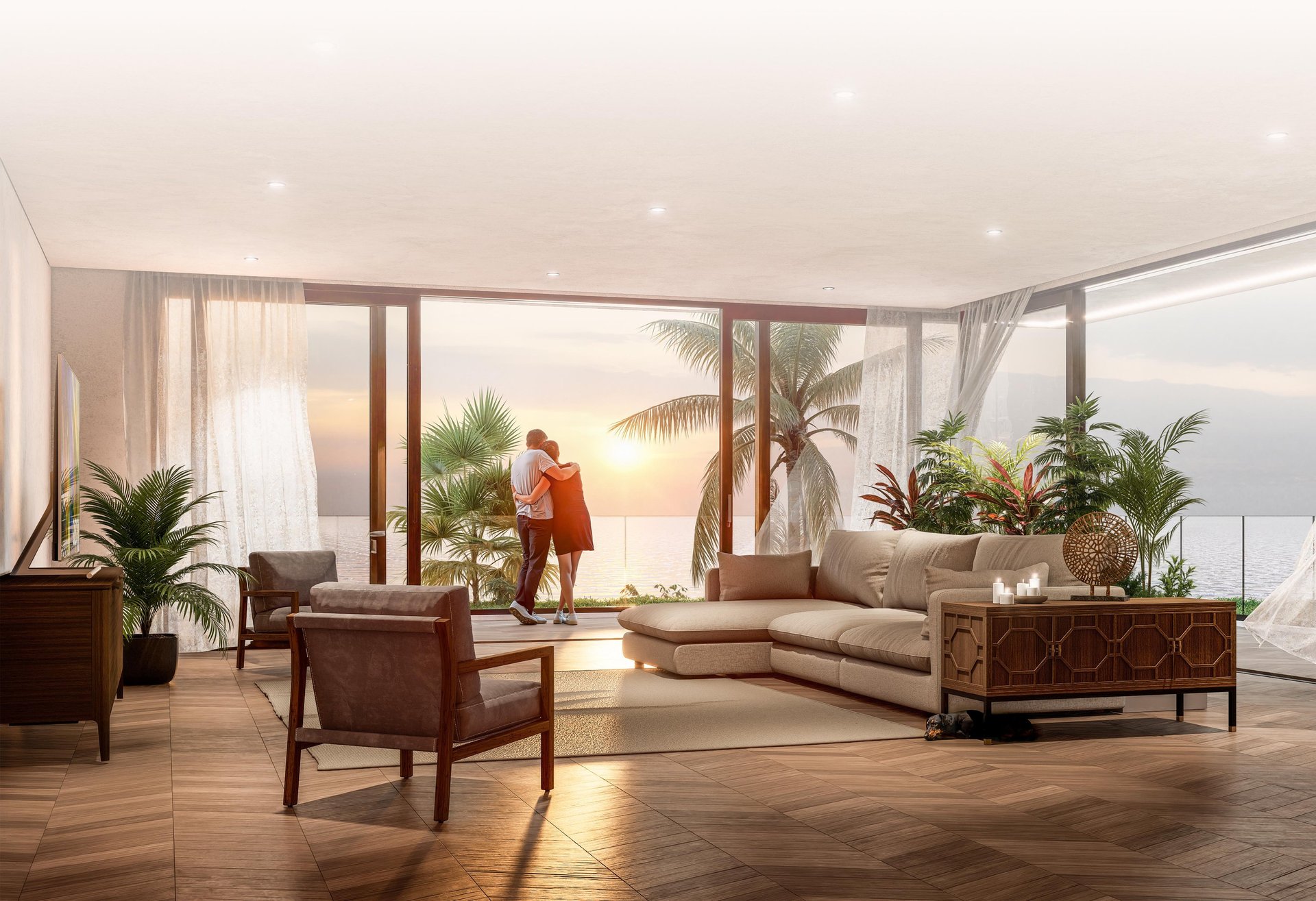 black and brown leather padded tub sofa