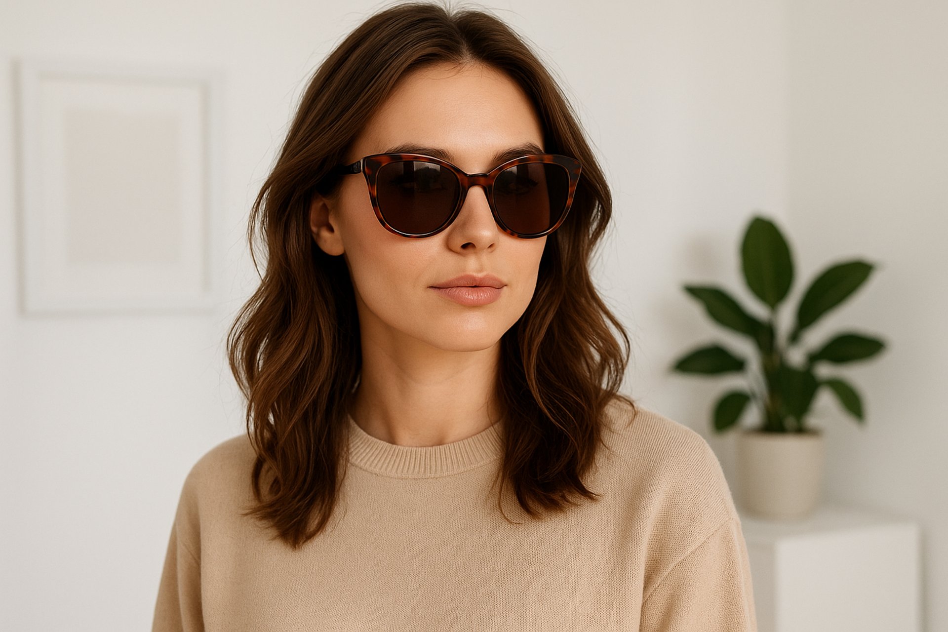 woman holding dried flower