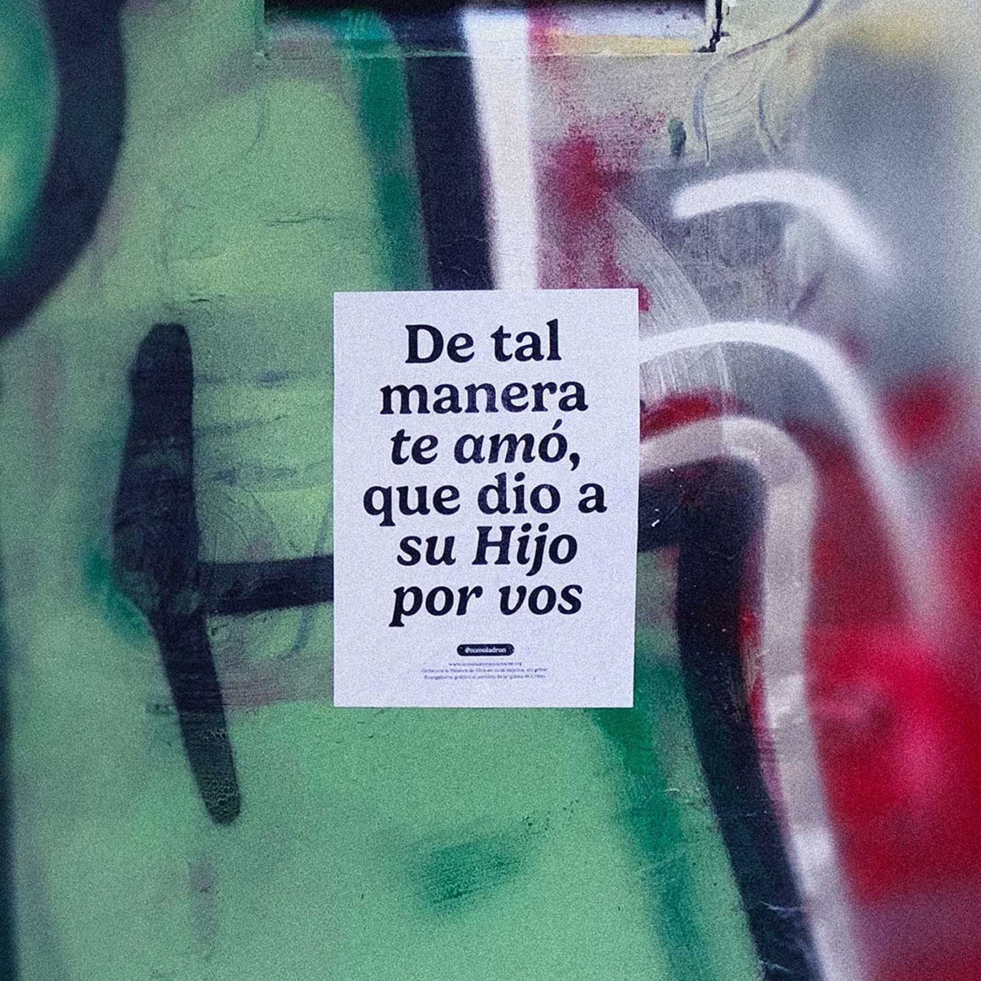 Póster "De tal manera te amó, que dio a su Hijo por vos.