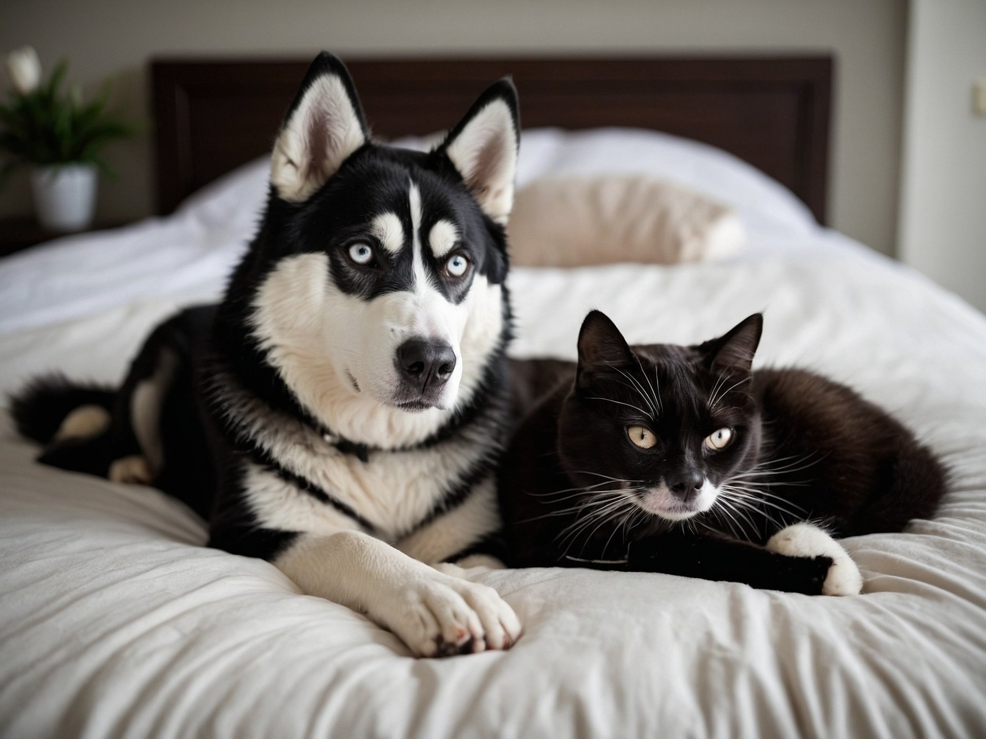 black and white bed linen