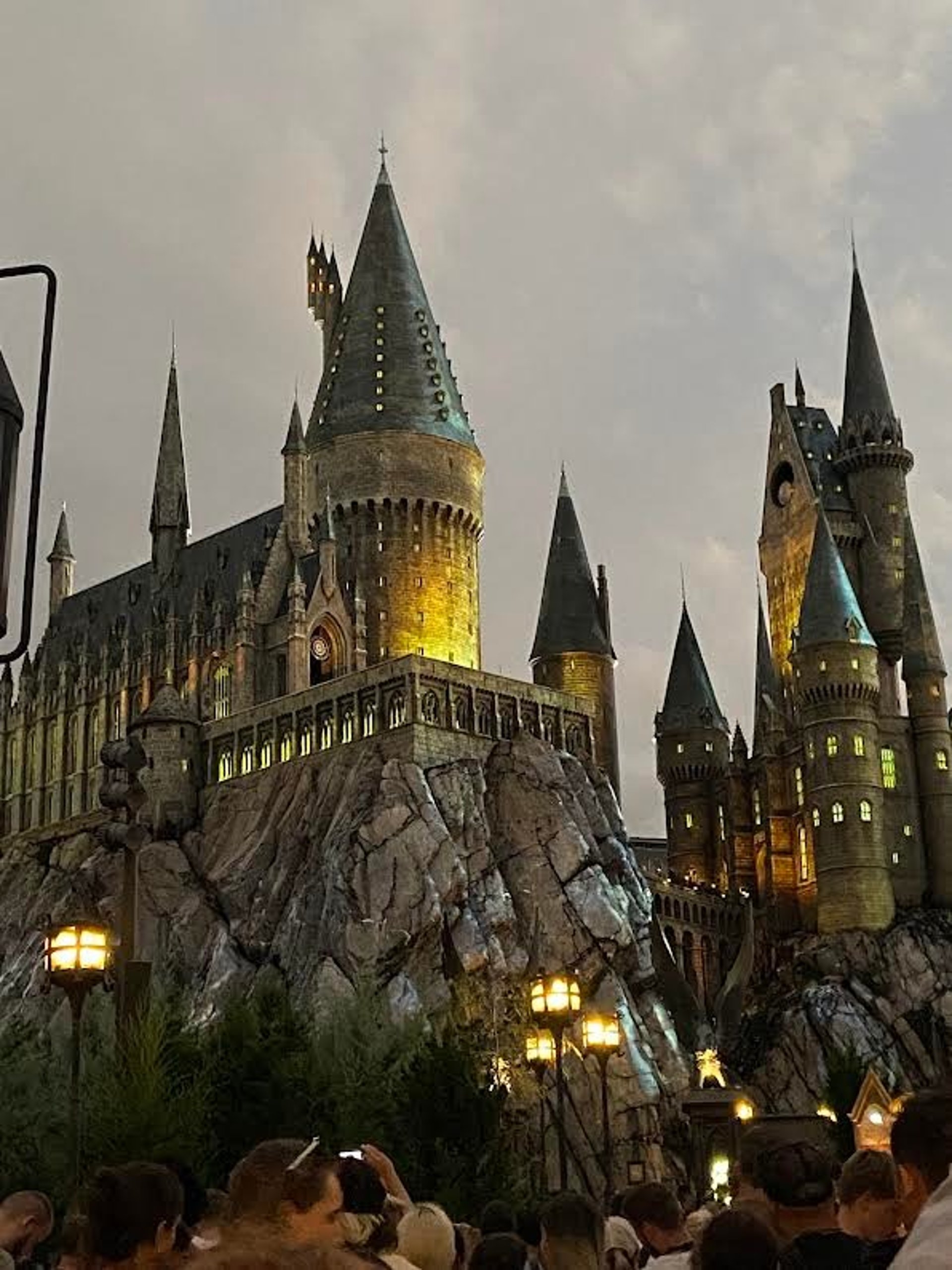 a castle with a lot of towers on top of it