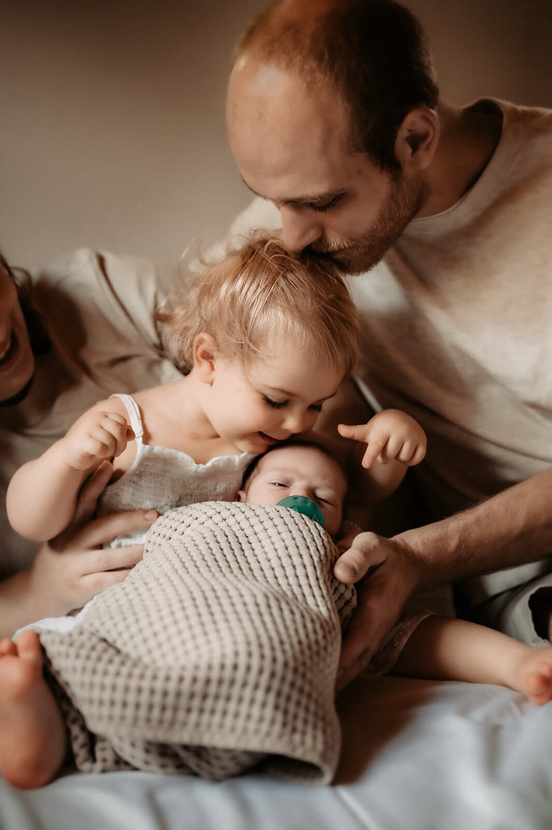 an abstract photo of a curved building with a blue sky in the background