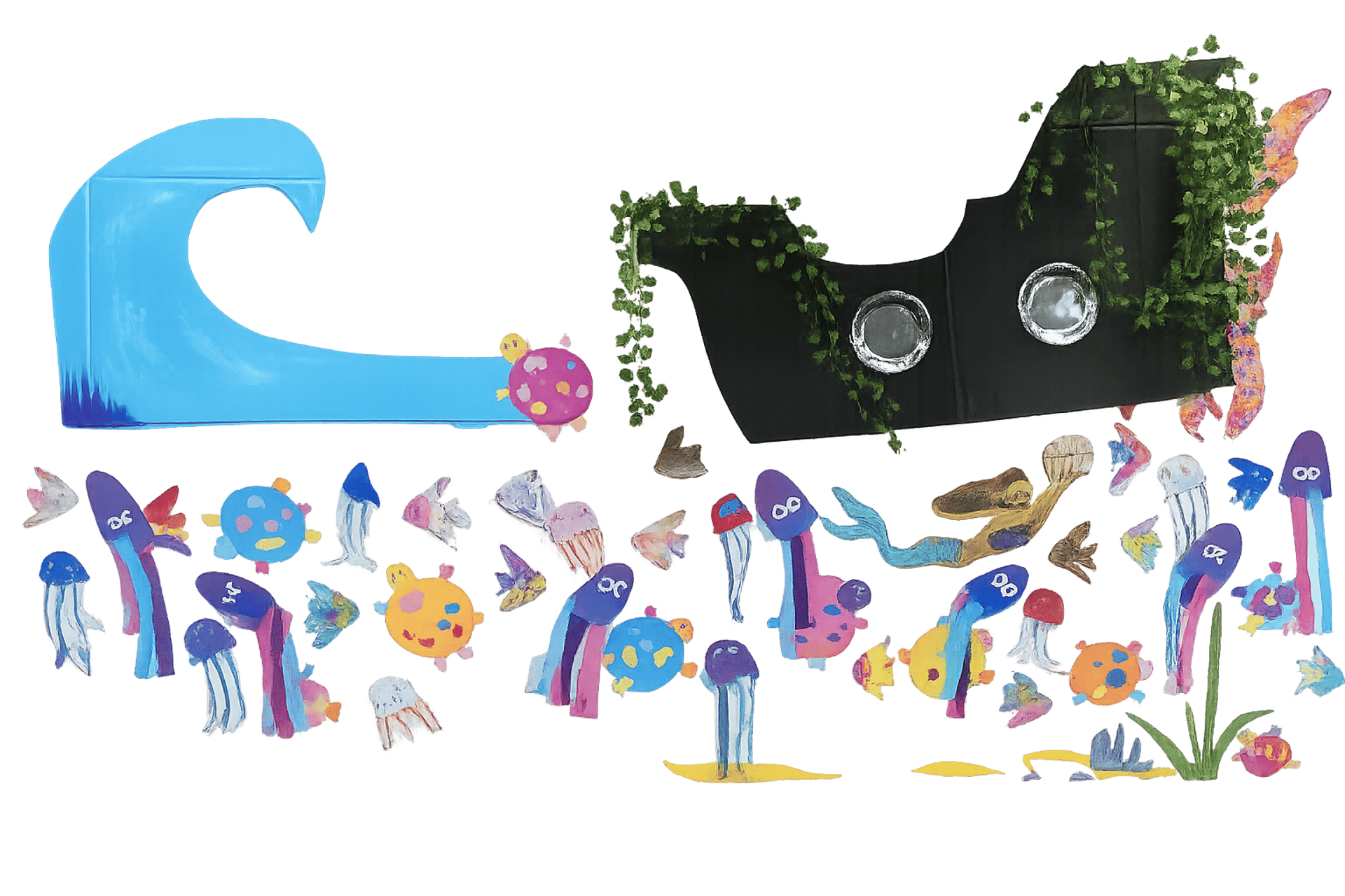 black and brown leather padded tub sofa