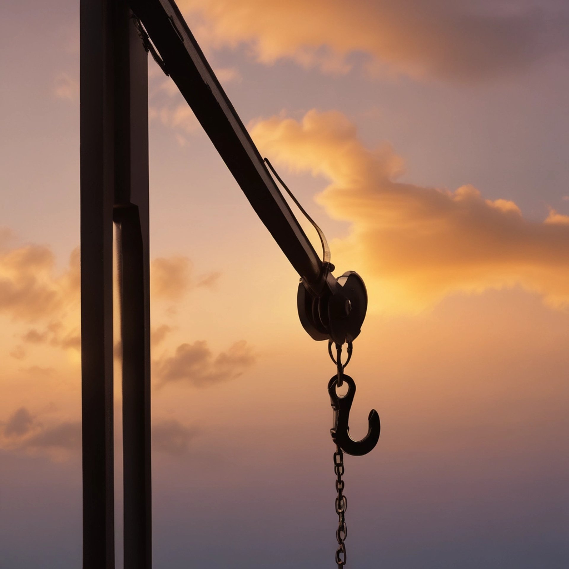 a very tall red structure with a sky in the background