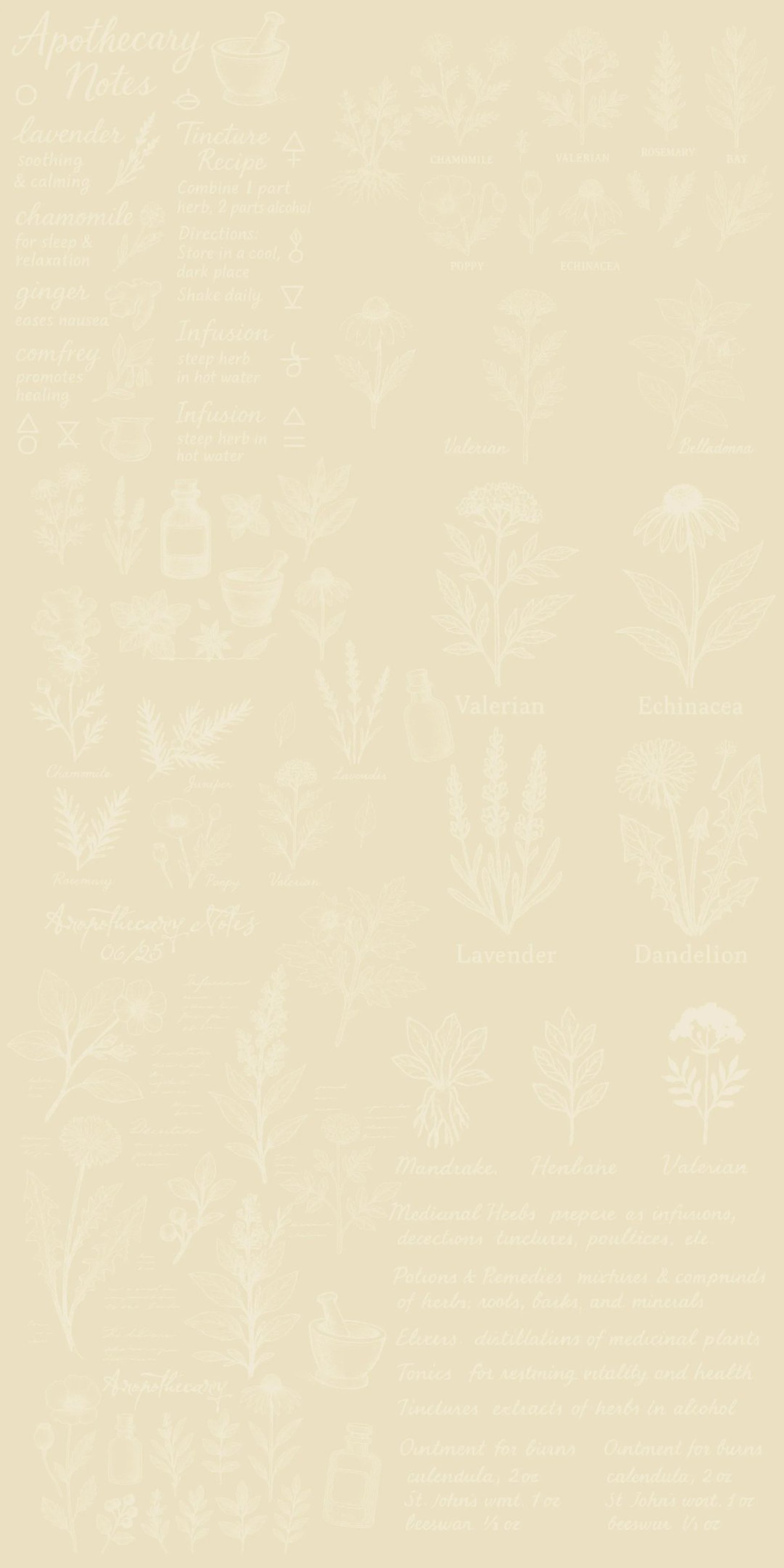Aropothecary product background