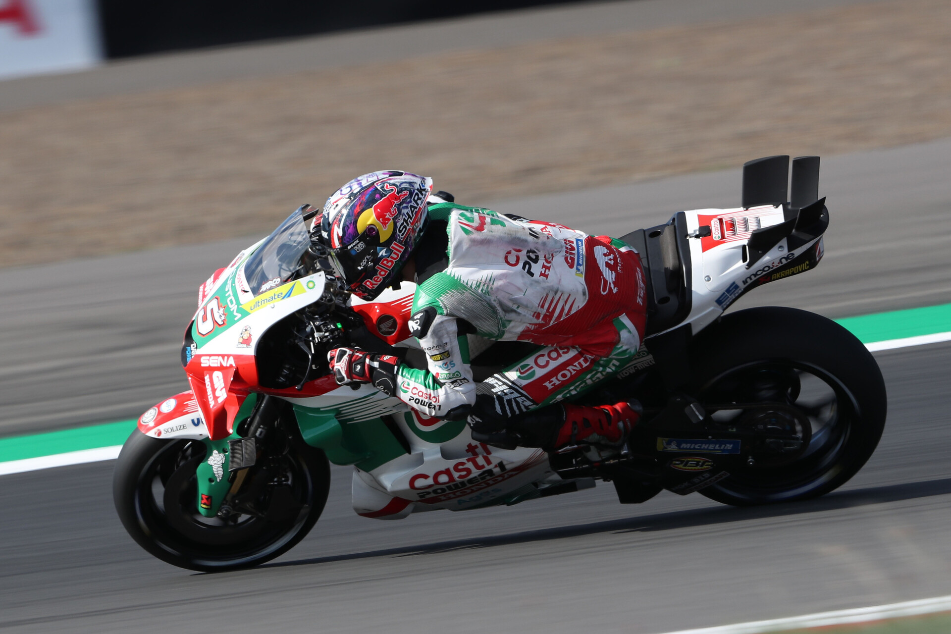 motorcycle racer on track