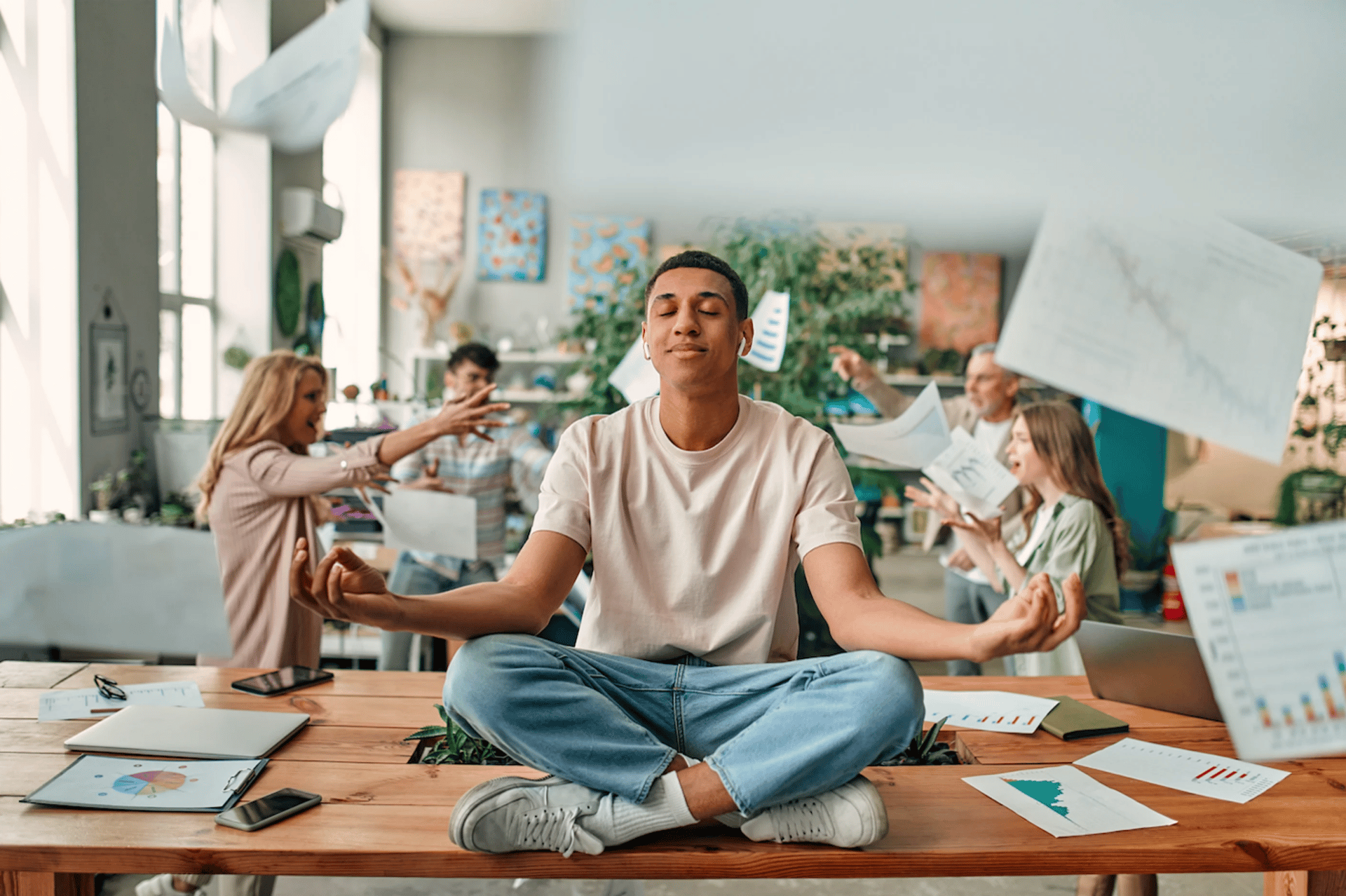 an abstract photo of a curved building with a blue sky in the background