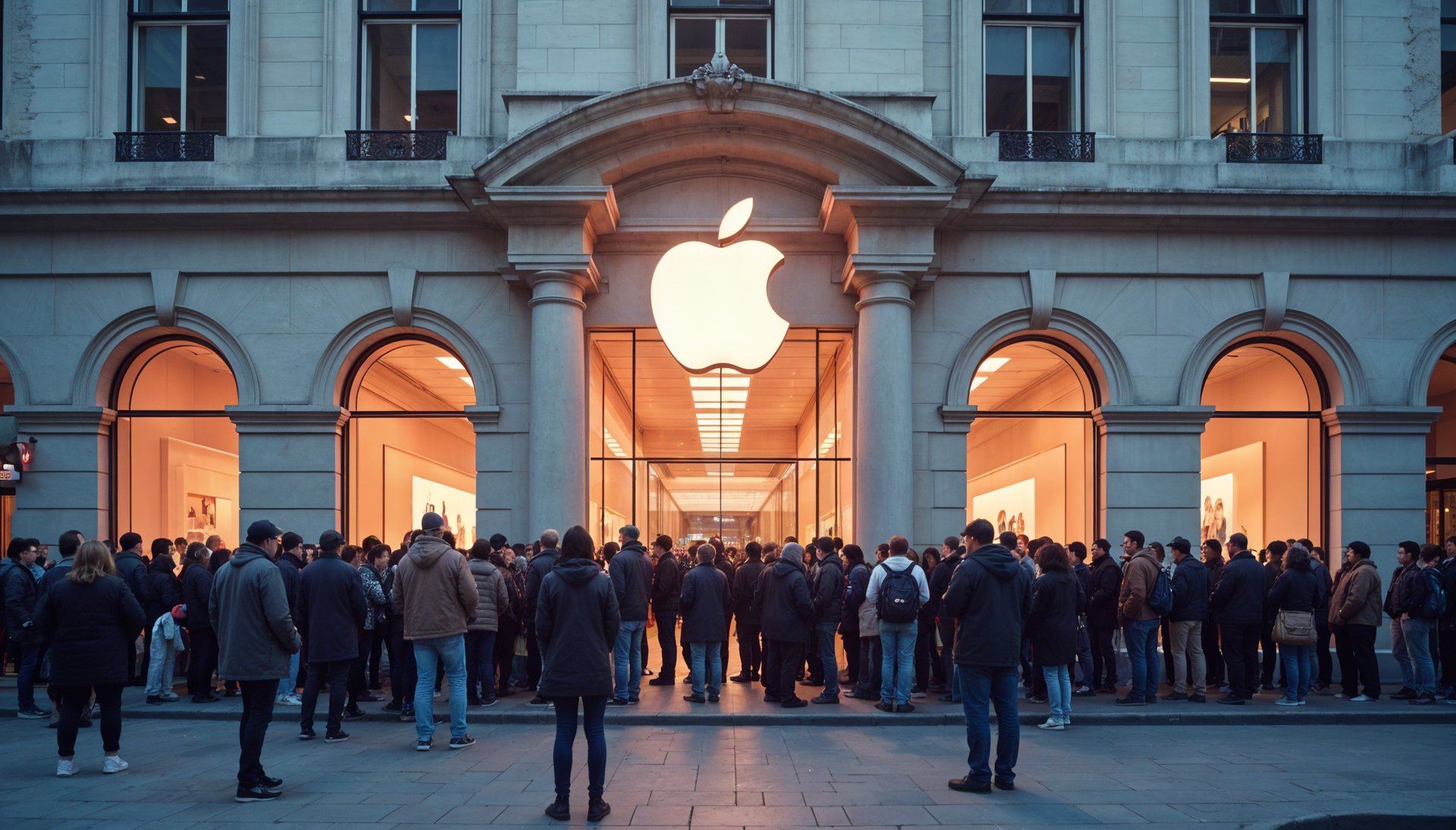 an abstract photo of a curved building with a blue sky in the background