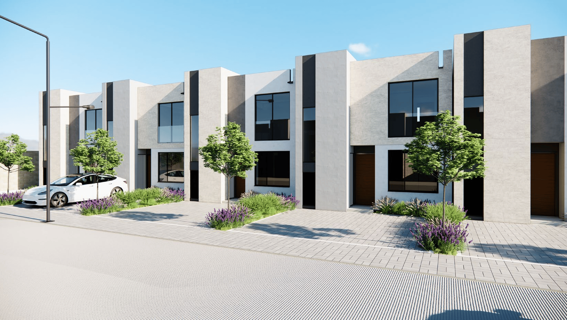 an abstract photo of a curved building with a blue sky in the background
