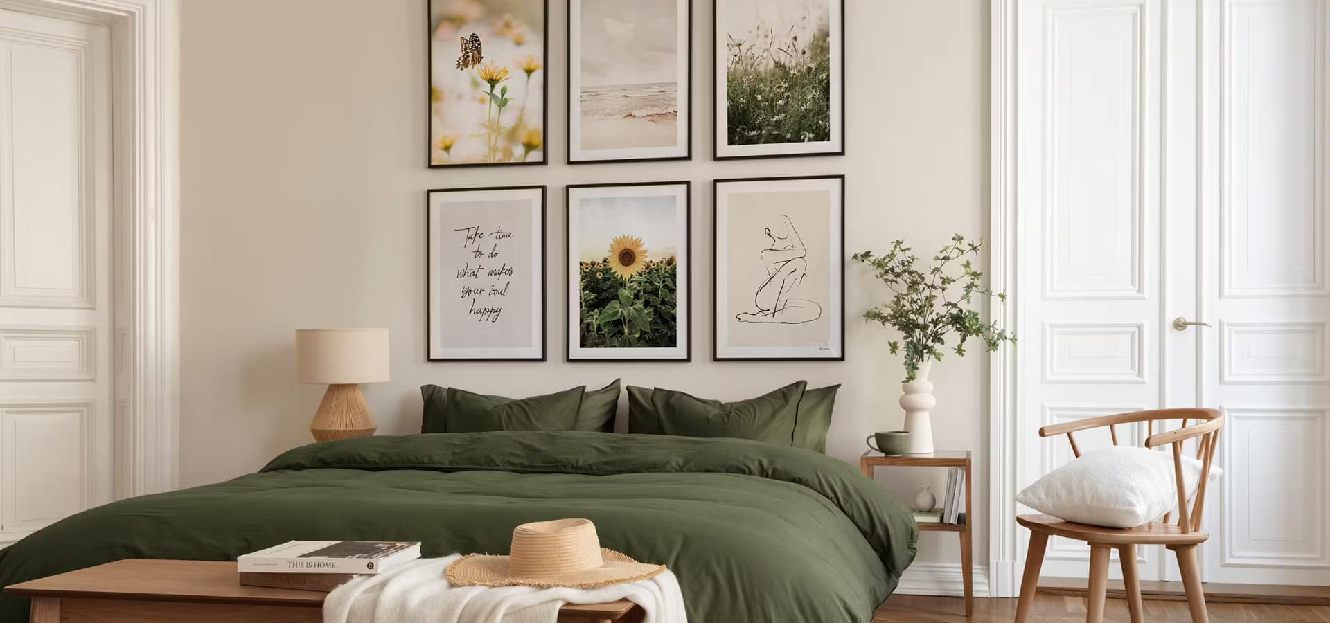 black and white bed linen
