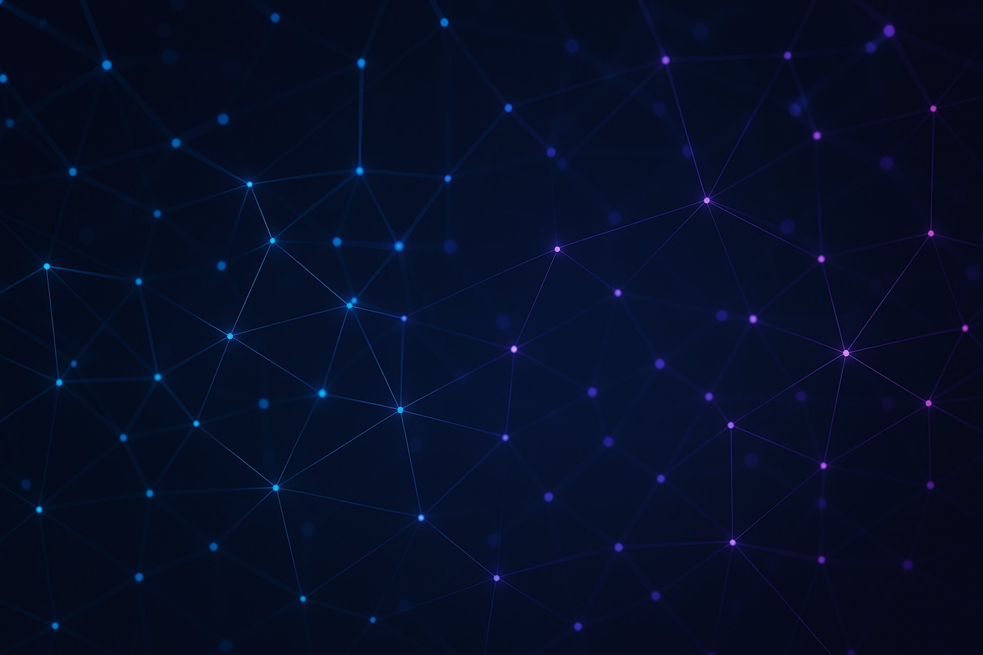 a blue background with lines and dots