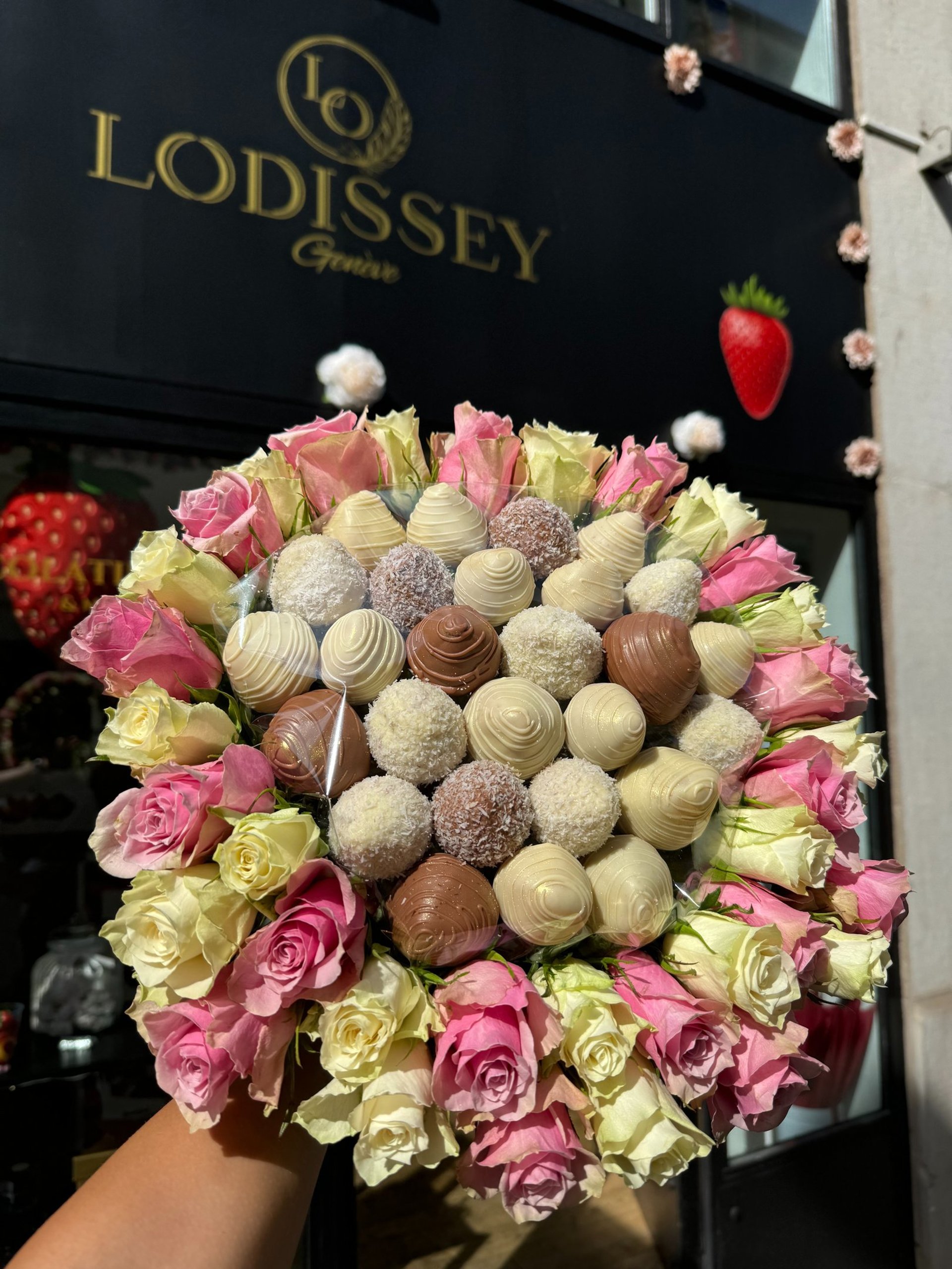 woman holding dried flower