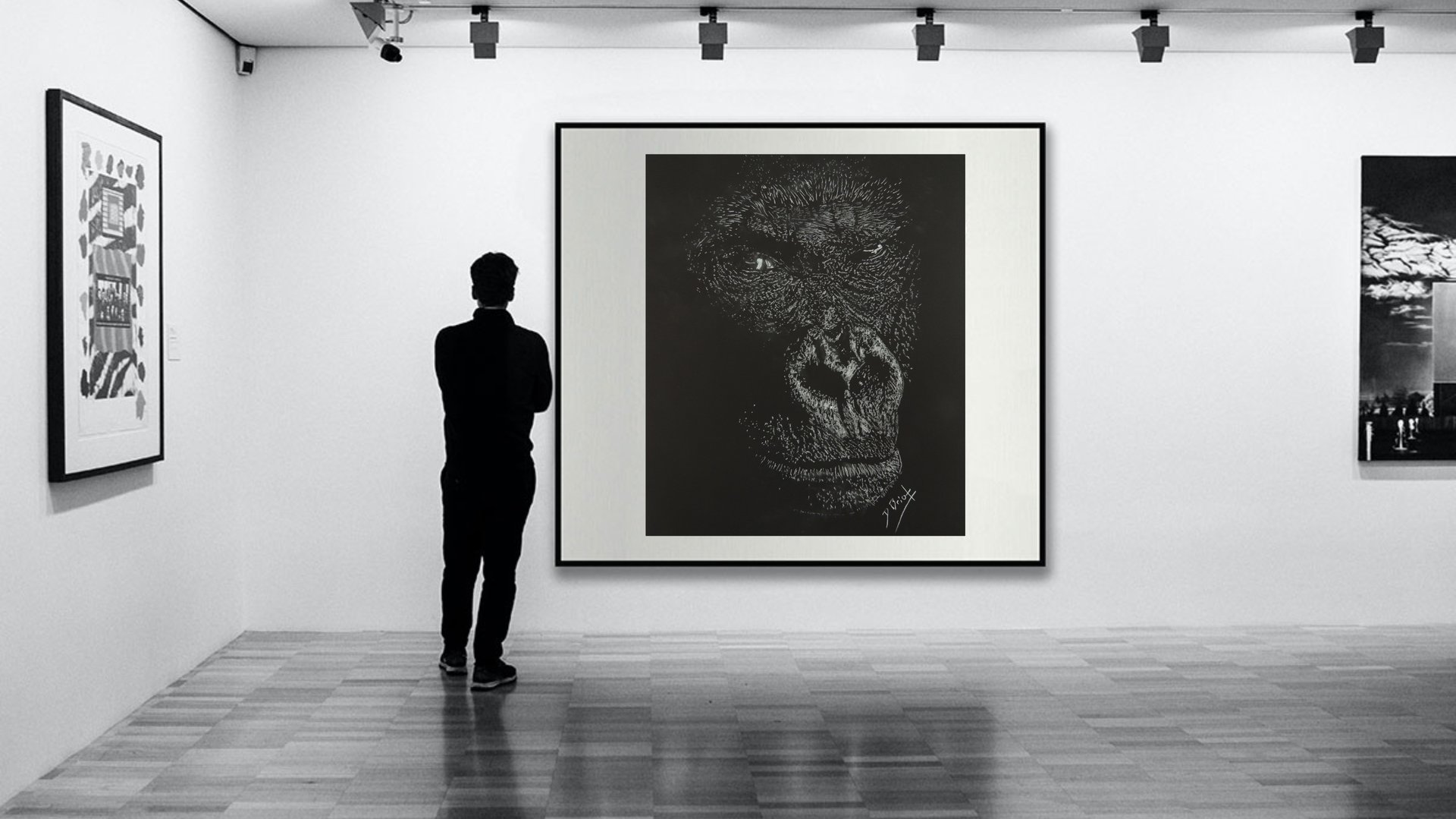 person wearing grey knit sweater