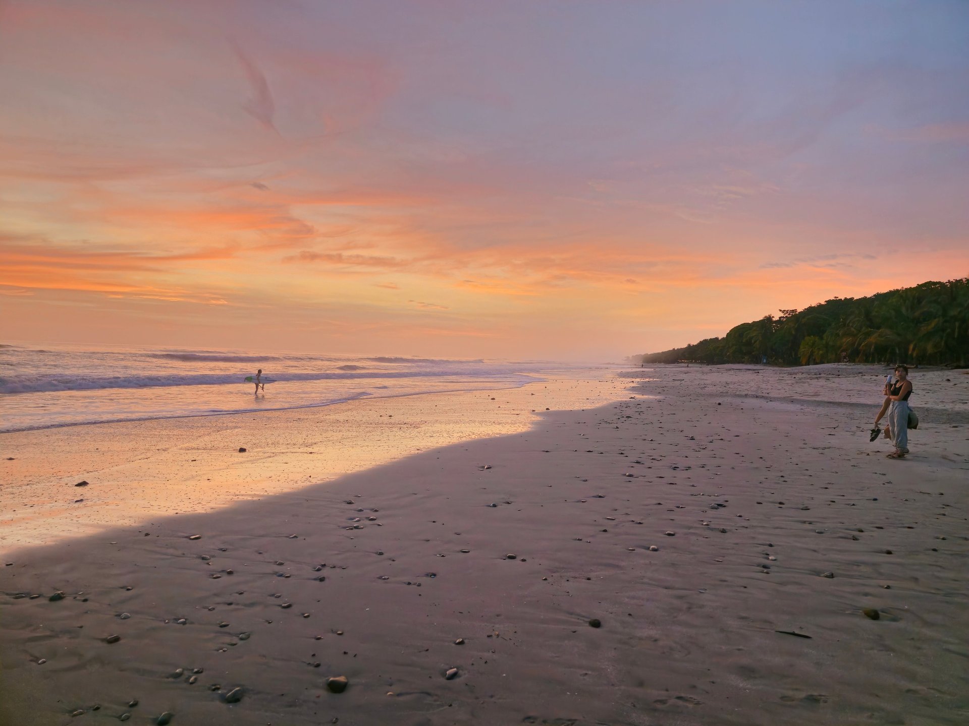 A Beautiful sunset in Santa teresa Beach Costa Rica