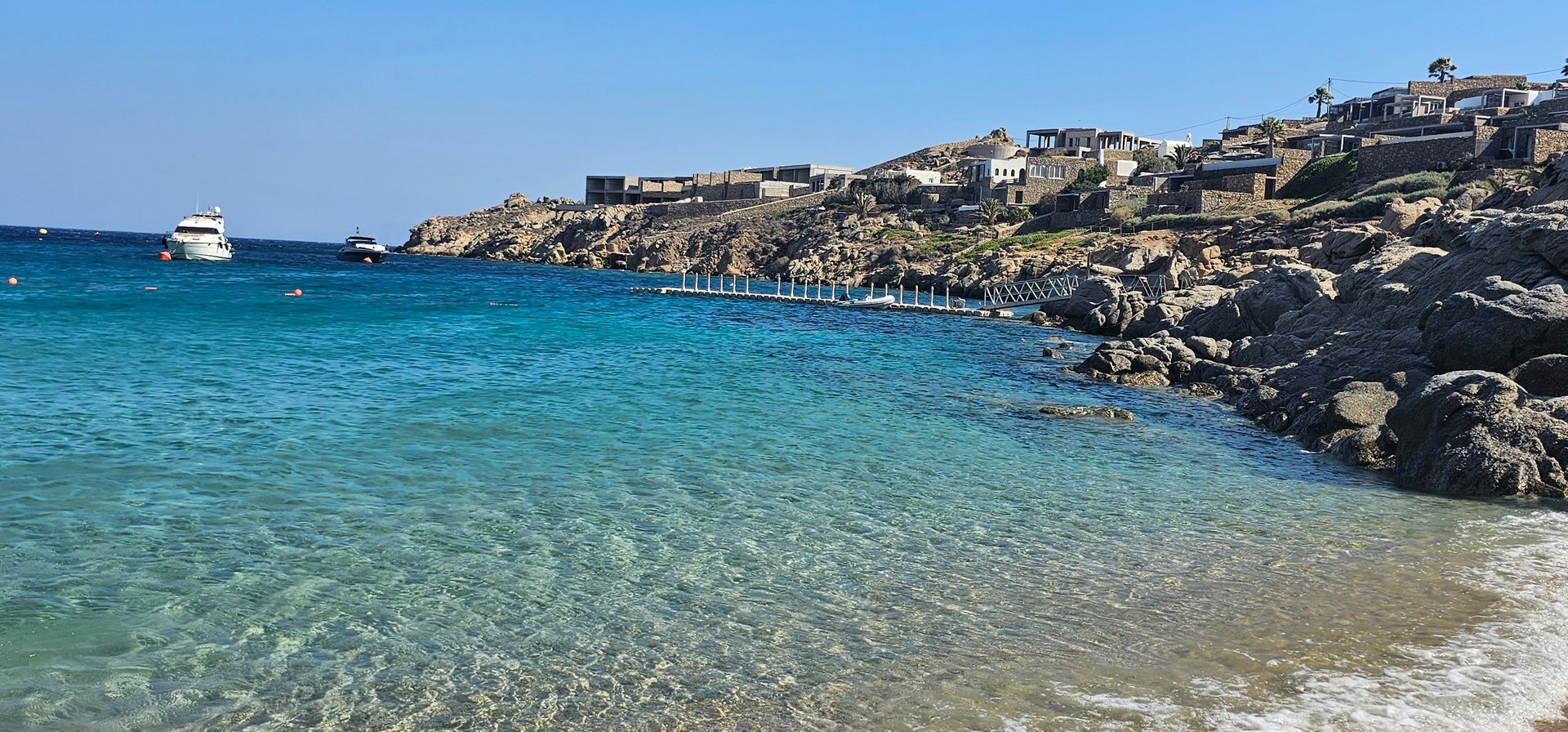 Beach in Jackie O Beach Club in Mykonos