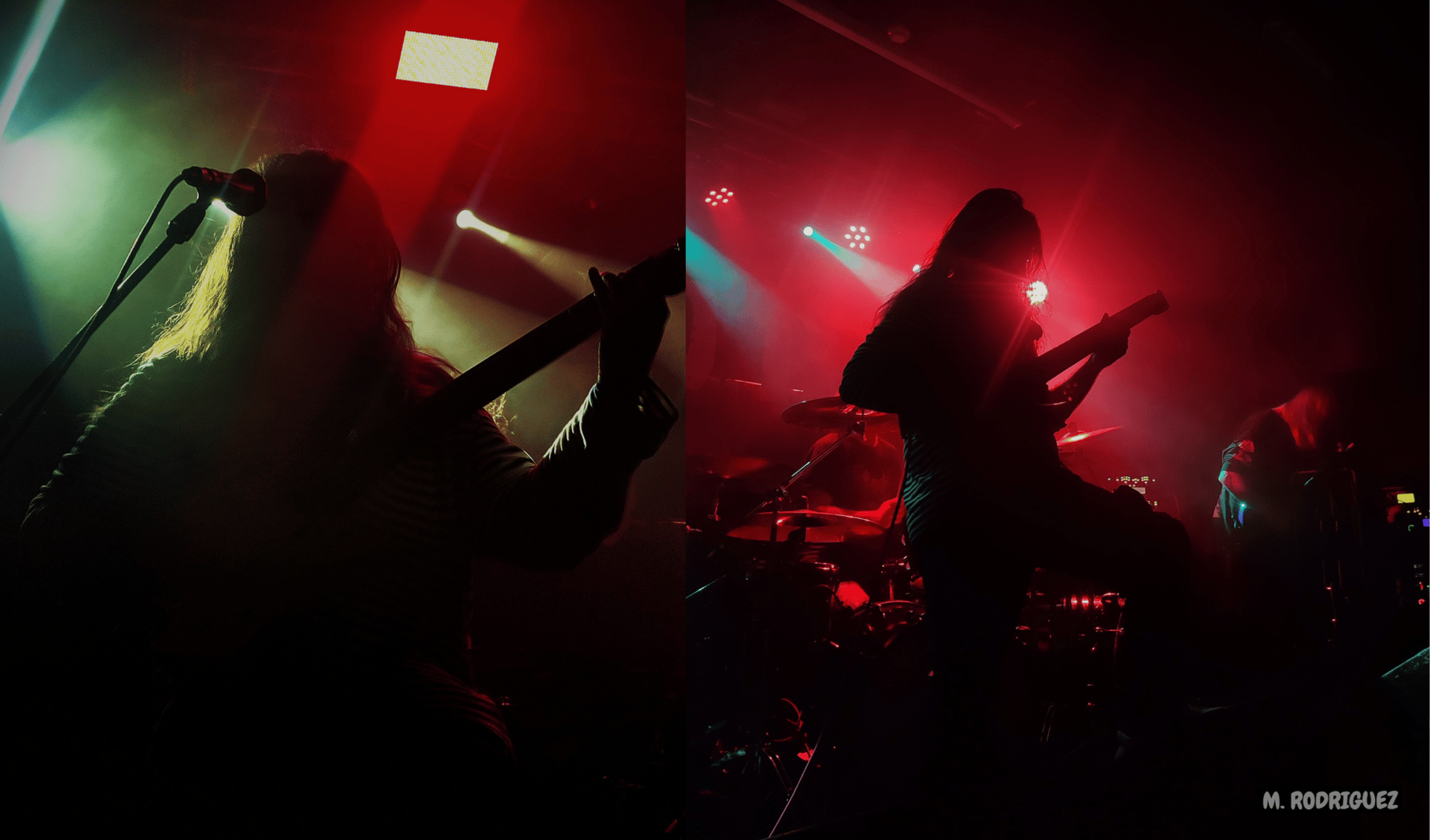 Kris, guitarrista de Vulvodynia en la Sala Moby Dick -- Maria Rodriguez