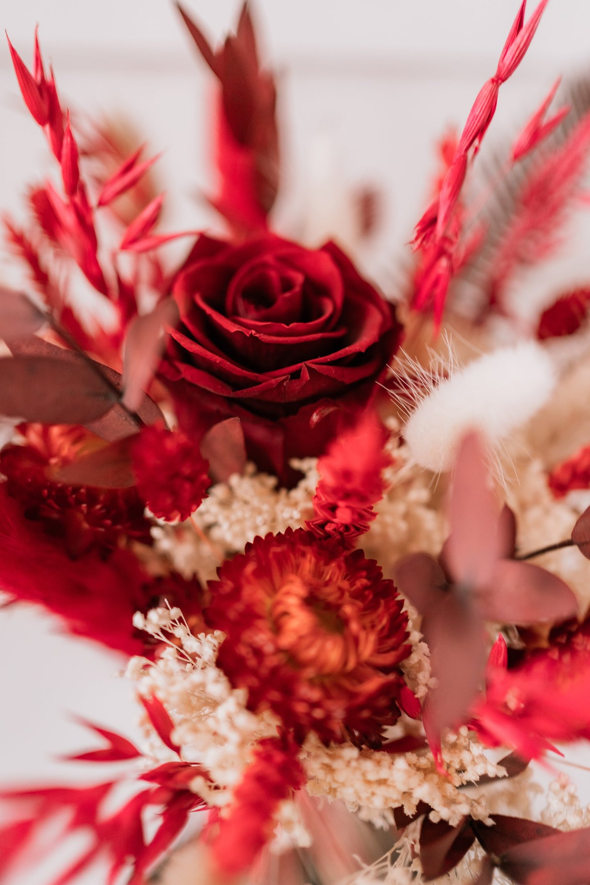 bouquet de fleurs rouges