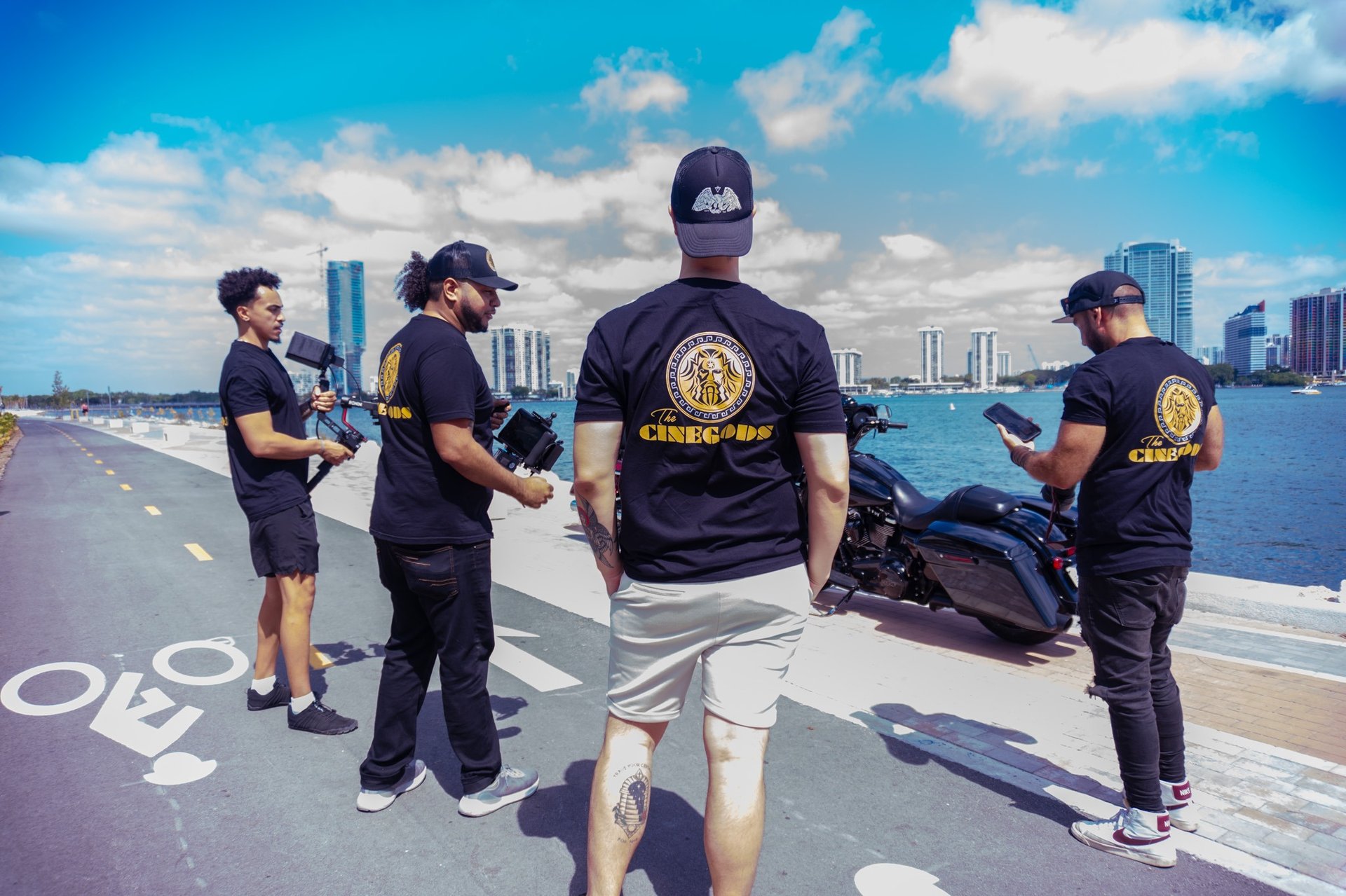 black Konica SLR camera on map