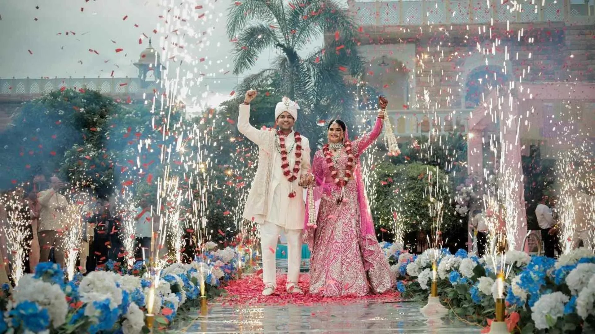 Happy newlywed couple enjoying their stress-free wedding day planned by Amika Weddings and Events in Pune
