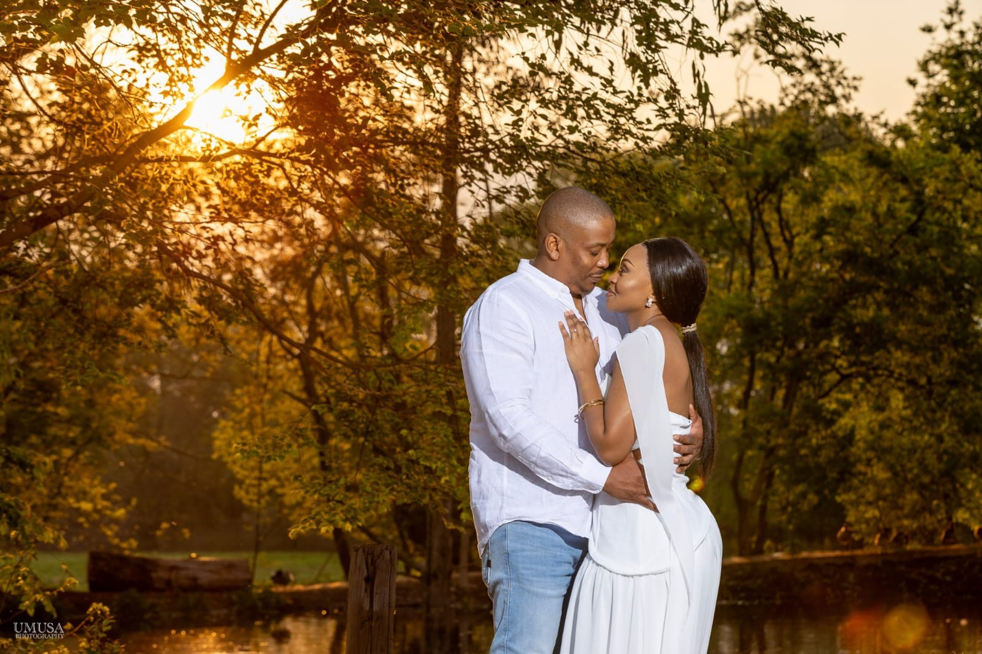 couple wearing silver-colored rings