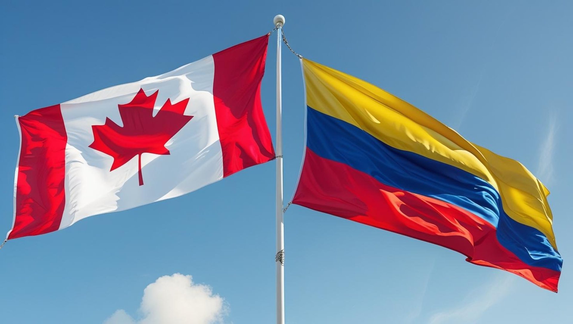 a flag on a pole