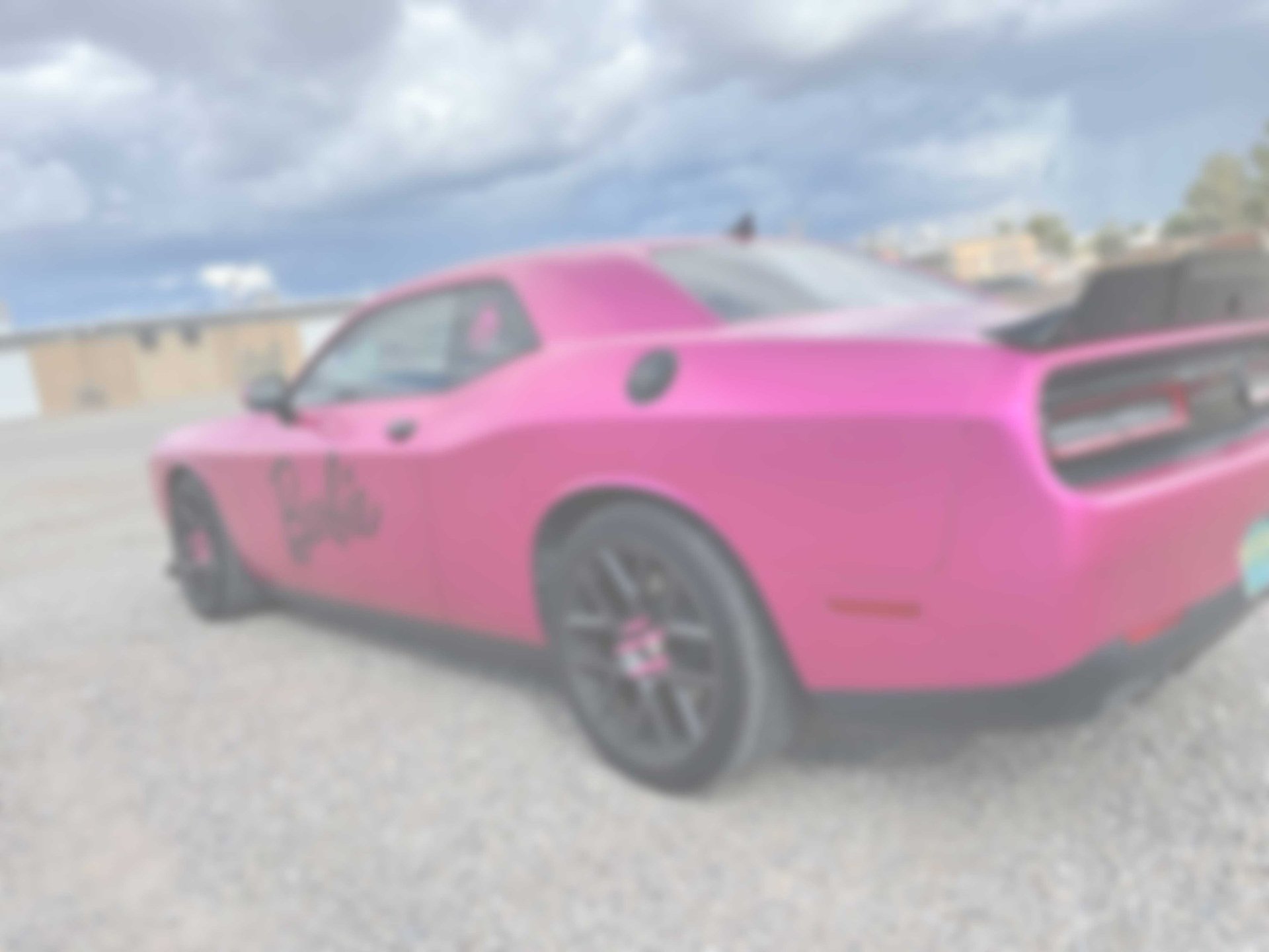 Color change car wrap, wrapped in satin chrome pink for a barbie concept car, in Las Cruces, NM.