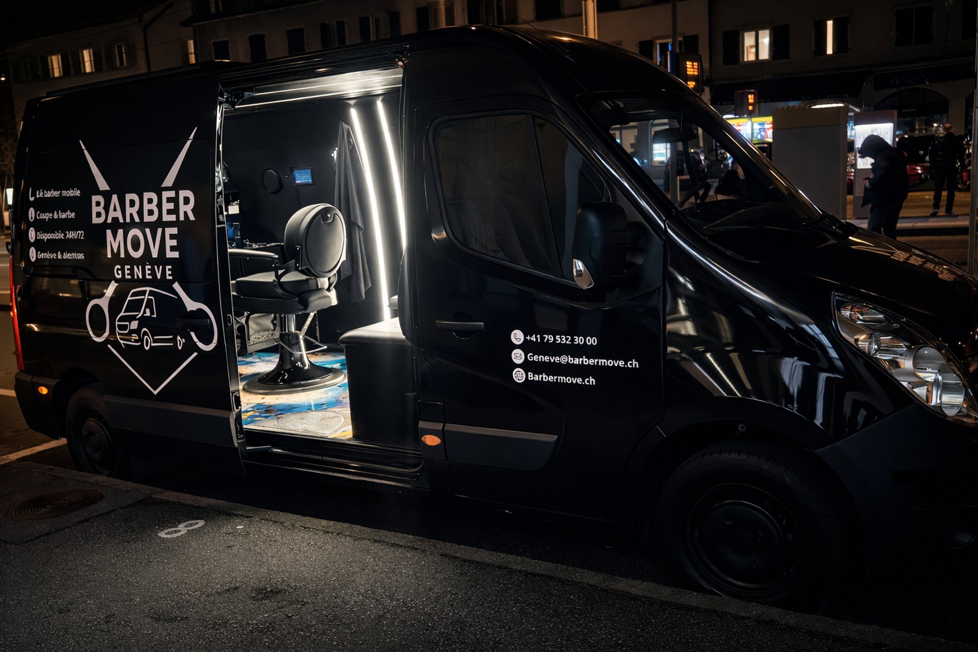 Camion Barber move nuit