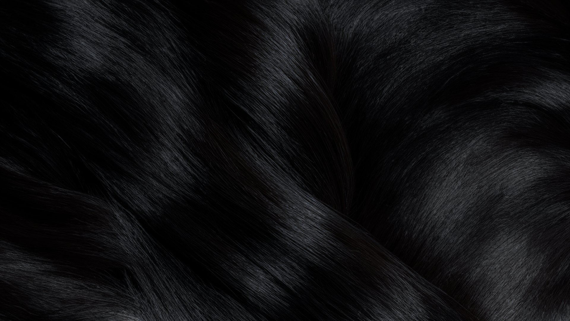 brown hair on black background