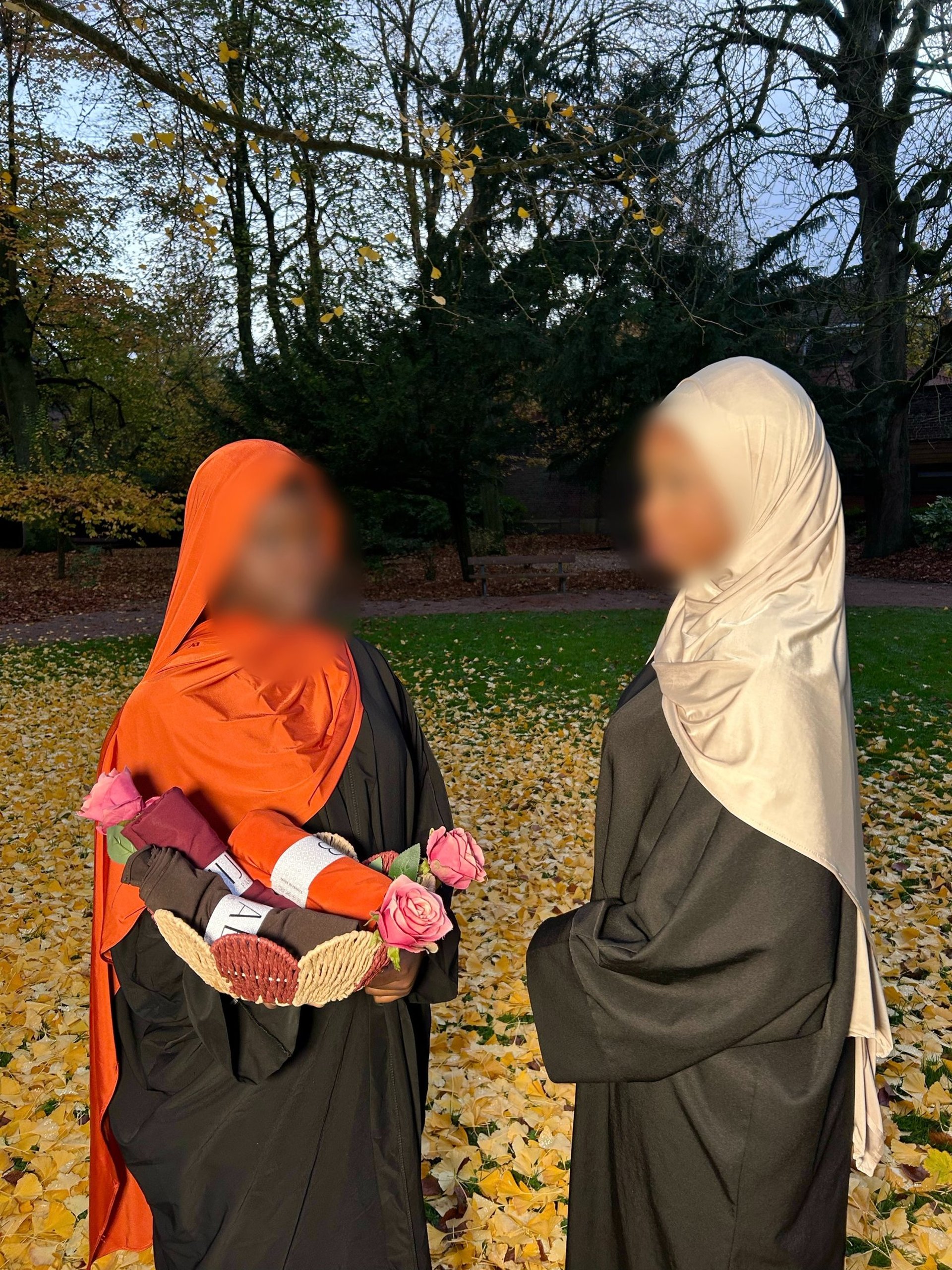 person wearing grey knit sweater