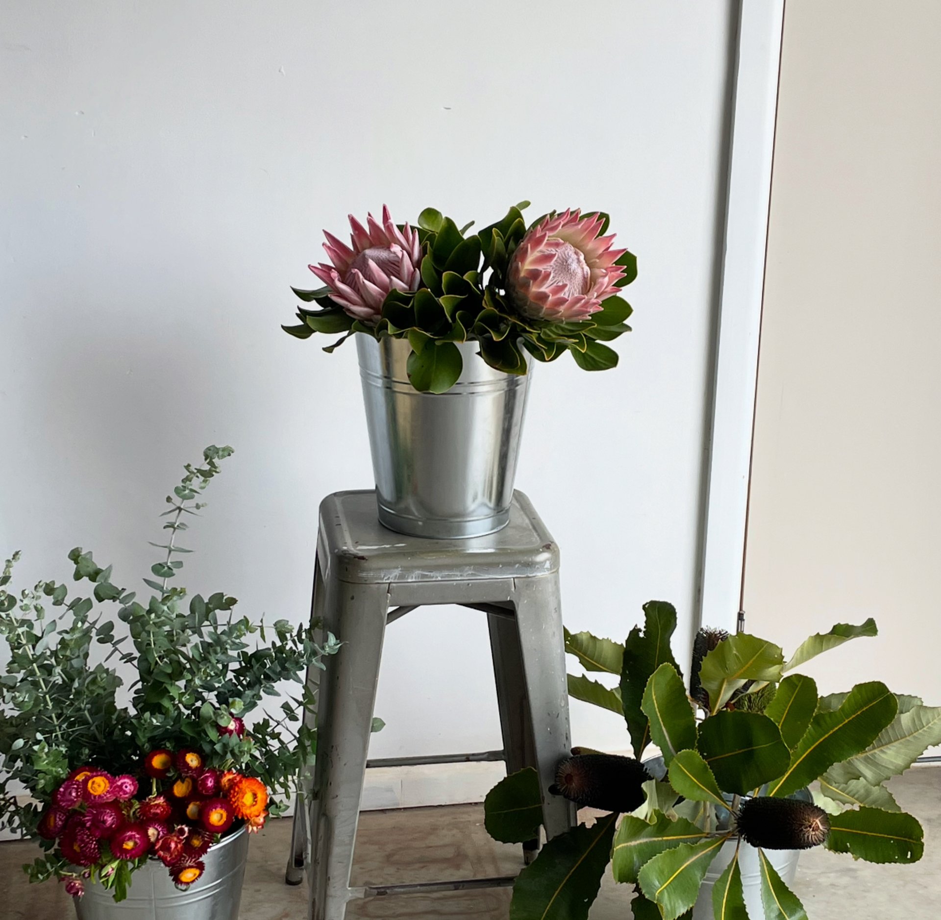 person holding bouquet of flowers