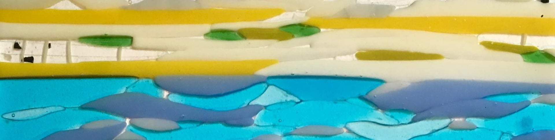 blue and yellow abstract artwork