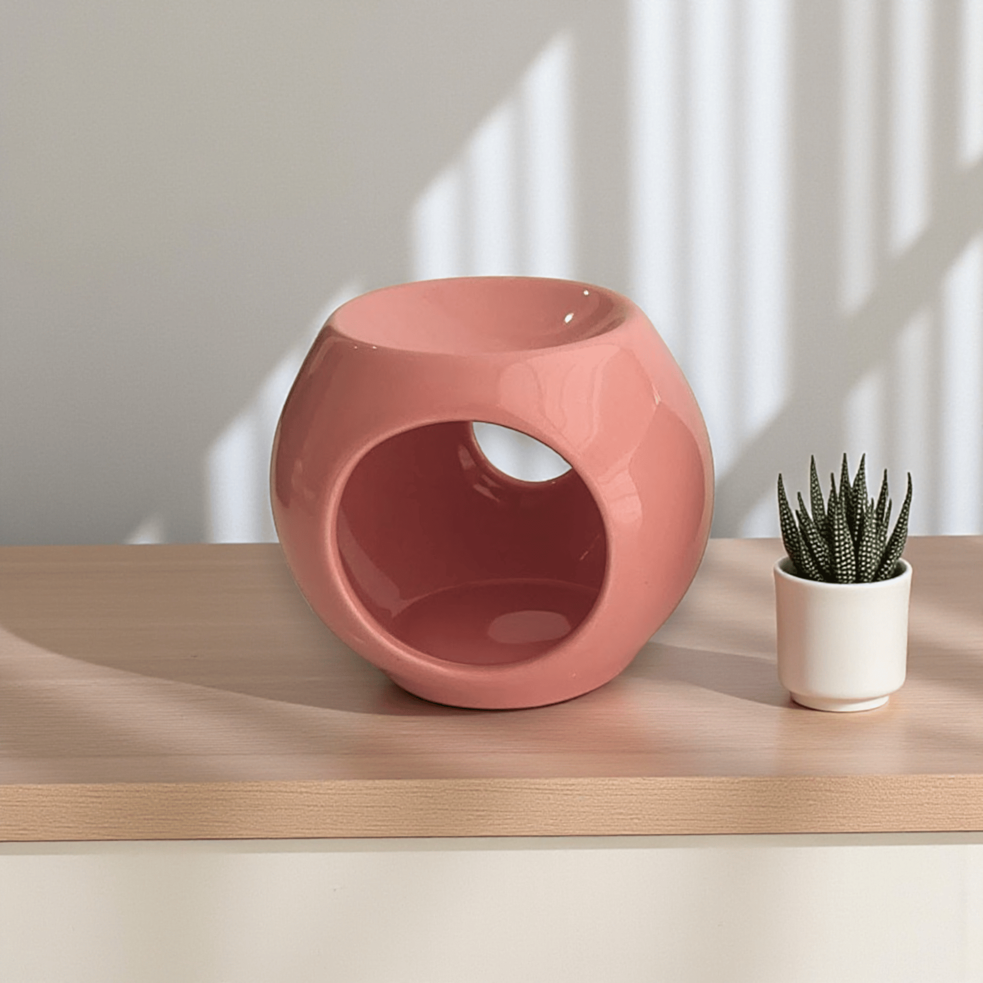 an abstract photo of a curved building with a blue sky in the background