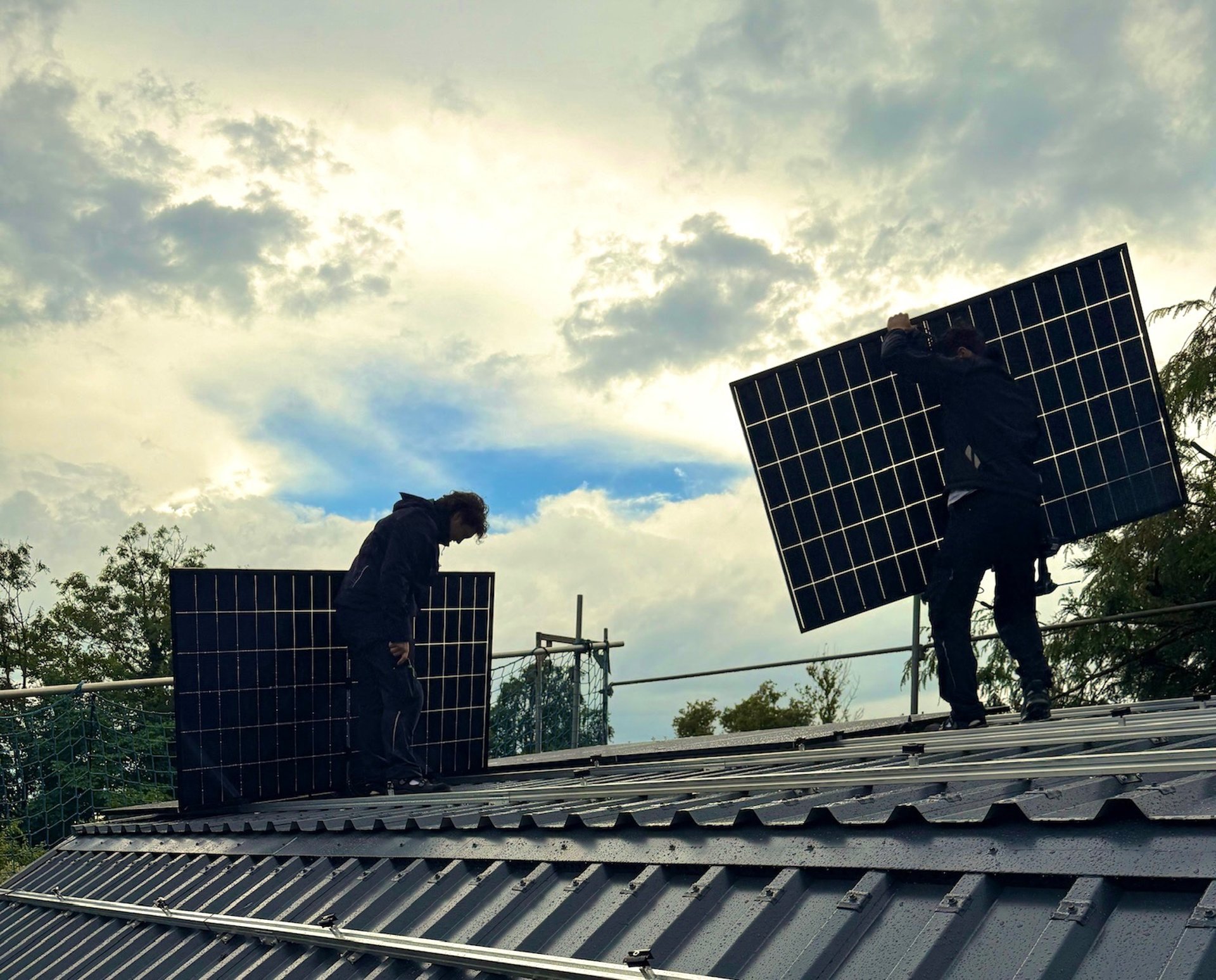 blue solar panel