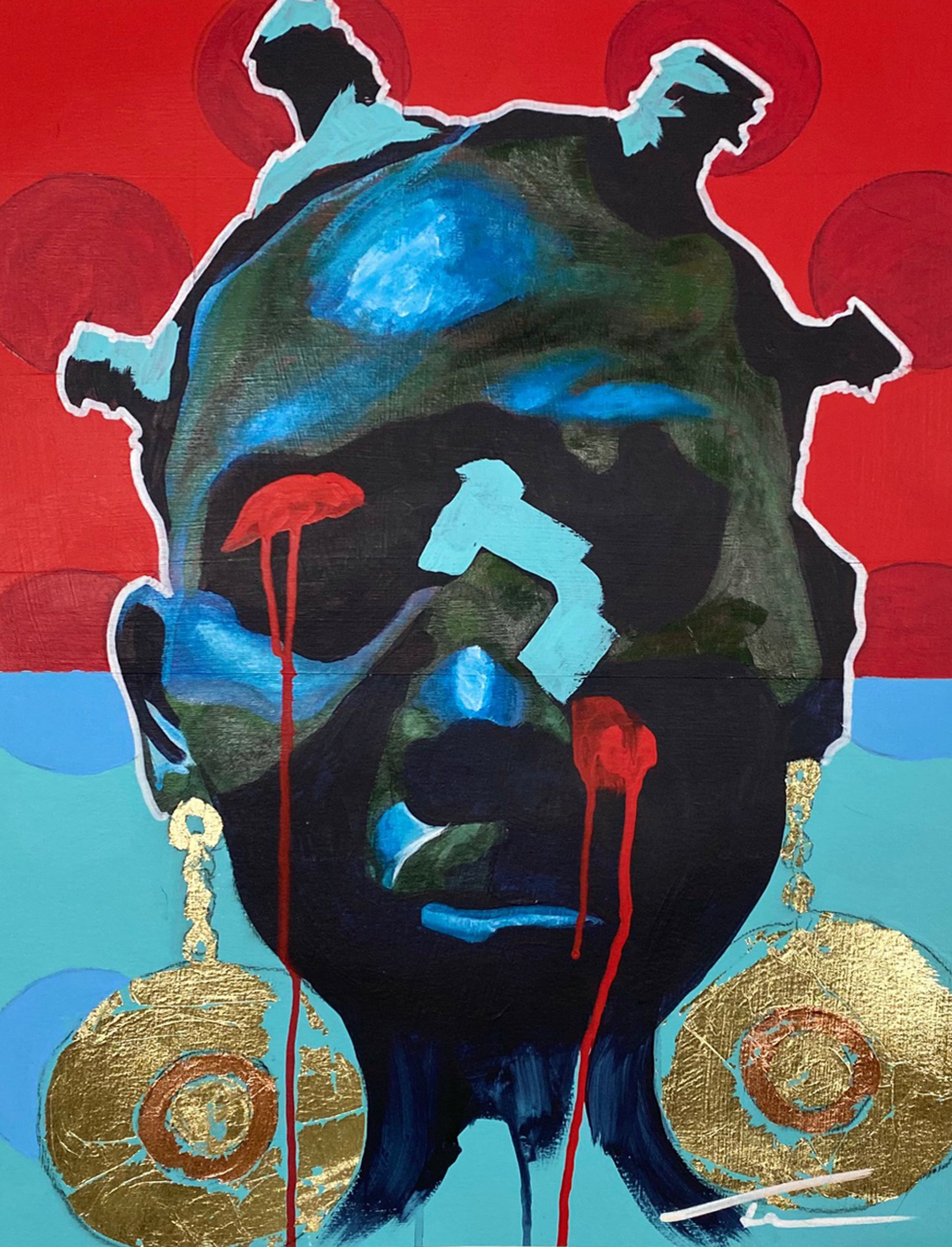 an abstract photo of a curved building with a blue sky in the background