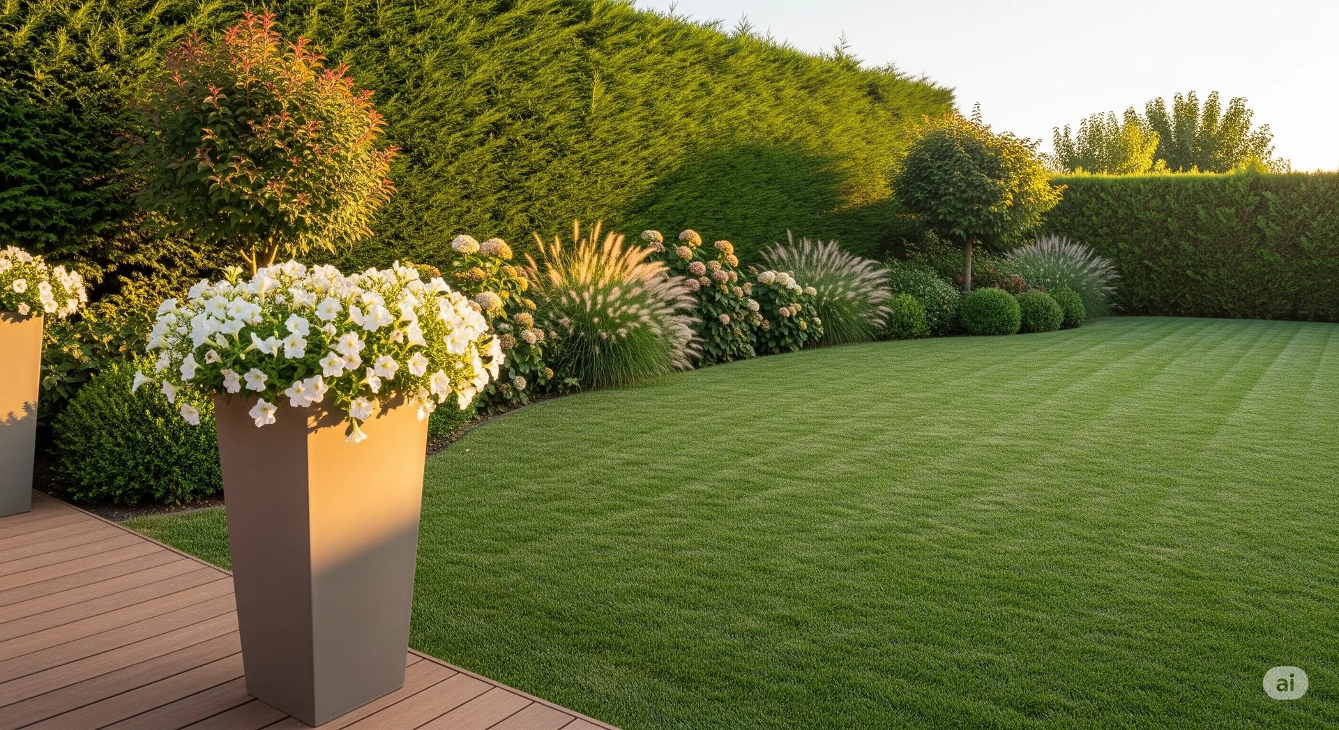 Un jardín perfecto suministrado por Leylandii.es