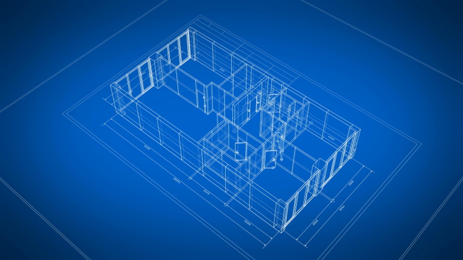 an abstract photo of a curved building with a blue sky in the background