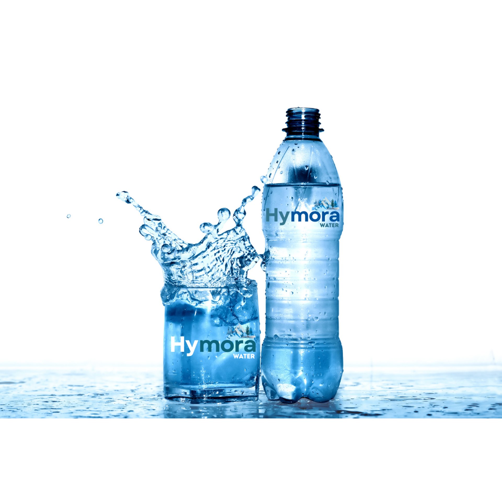 green moss on gray rocks in river