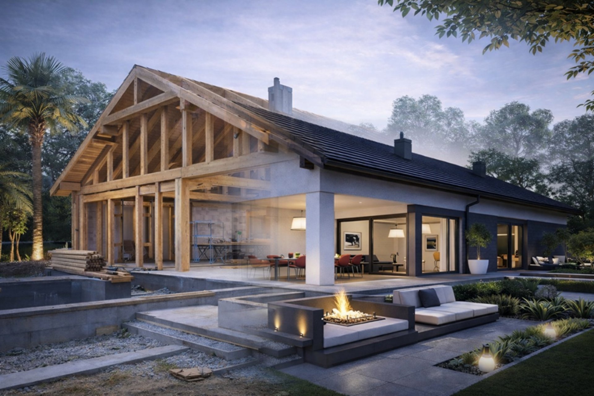 white concrete building with swimming pool